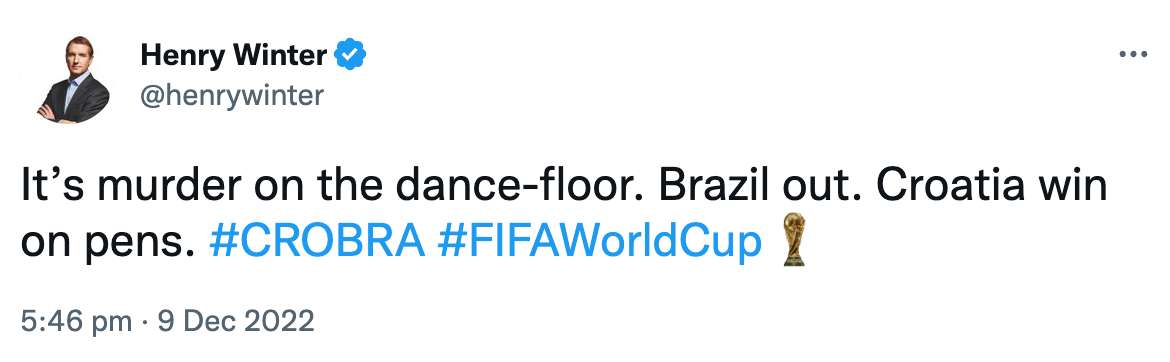 Brazil Croatia penalties Tweet