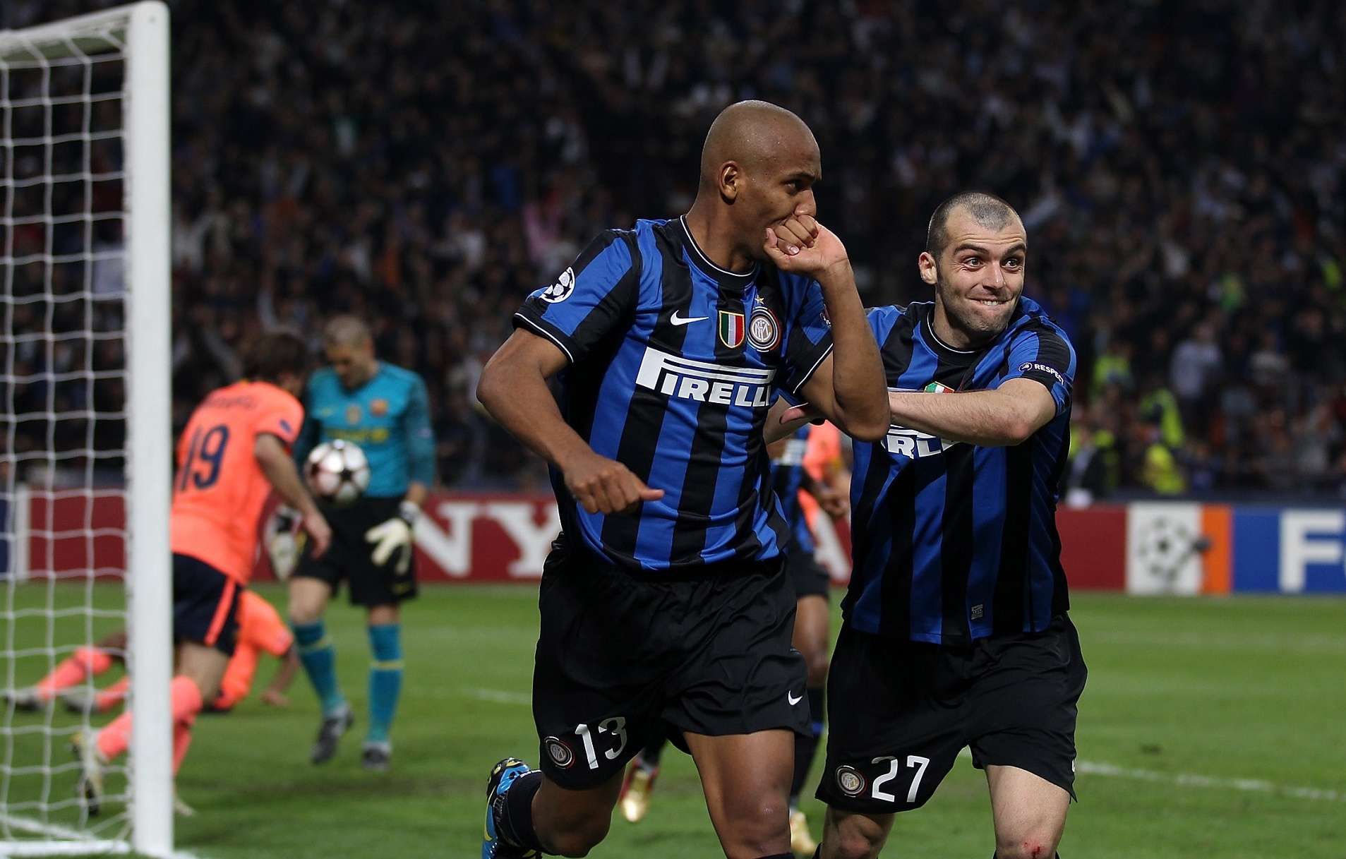 Maicon Goran Pandev Internazionale Barcerlona UEFA Champions League 2009-10 20042010