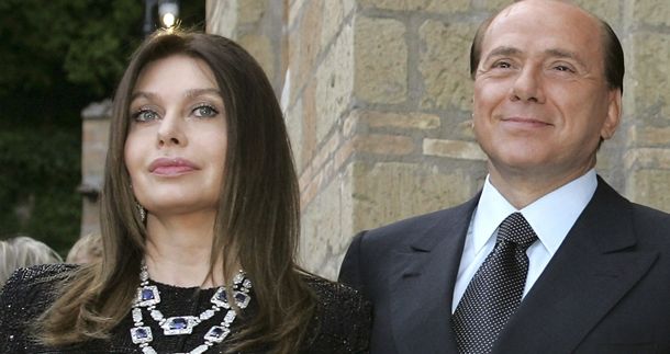Silvio Berlusconi and his ex-wife Veronica Lario