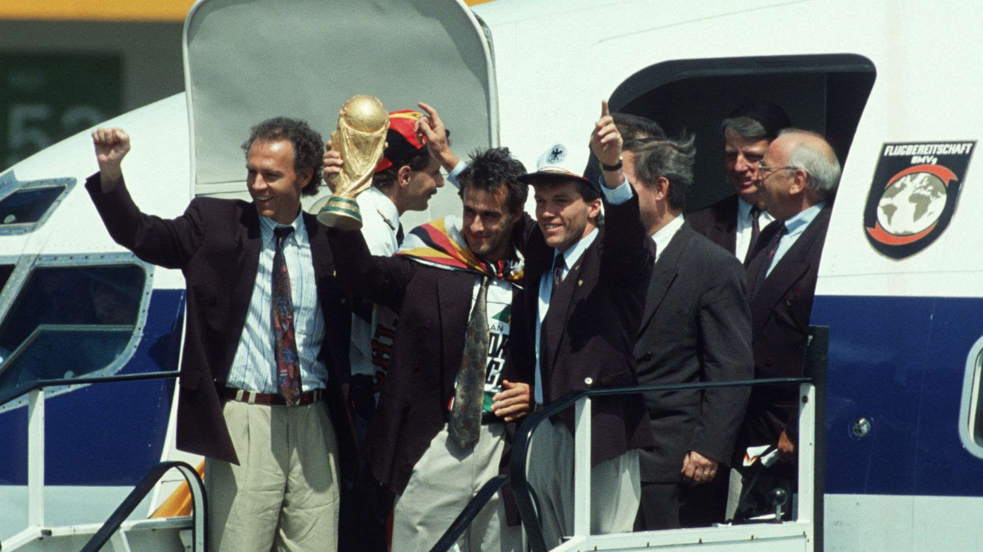 Franz Beckenbauer Pierre Littbarski Lothar Matthäus Germany 09071990