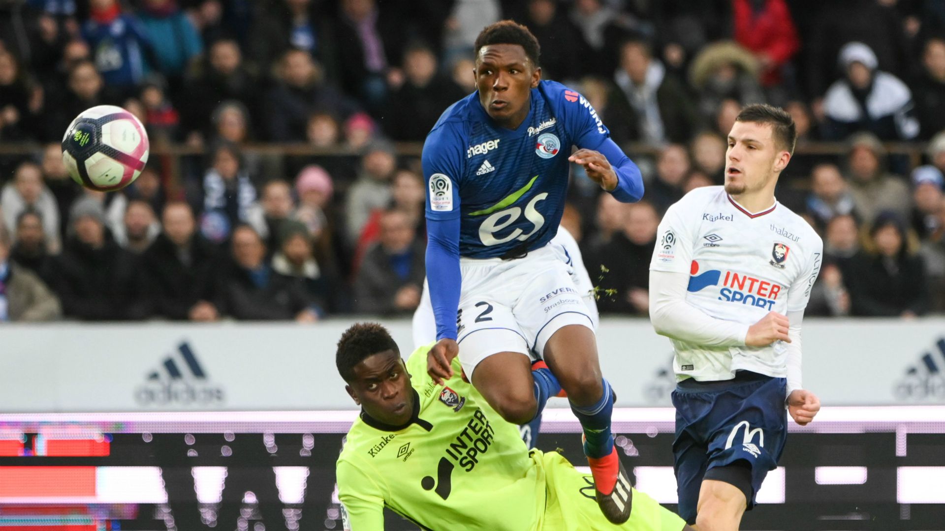 Lebo Mothiba, Strasbourg  vs. Caen