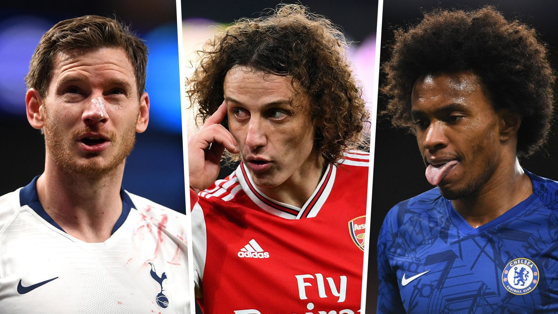 Jan Vertonghen David Luiz Willian Out Of Contract Premier League