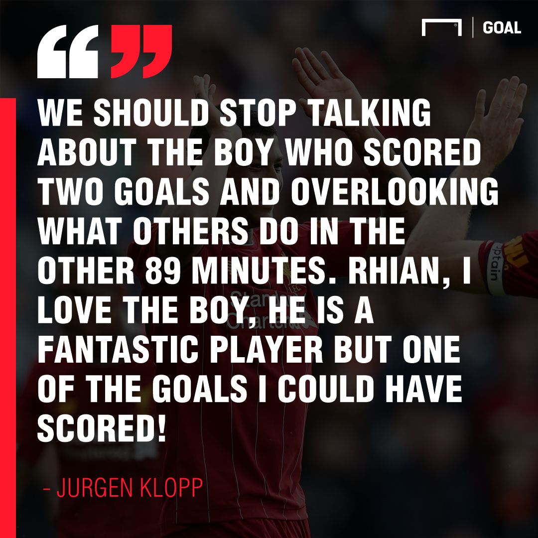 Jurgen Klopp Rhian Brewster 2019