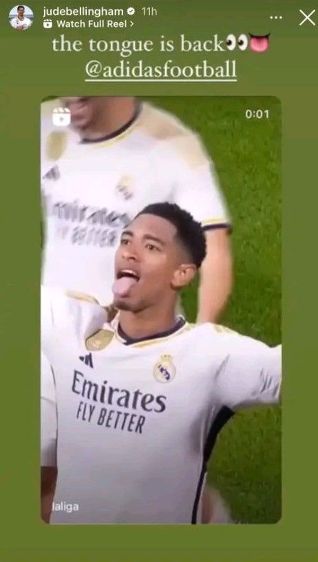 Jude Bellingham tongue adidas Predator