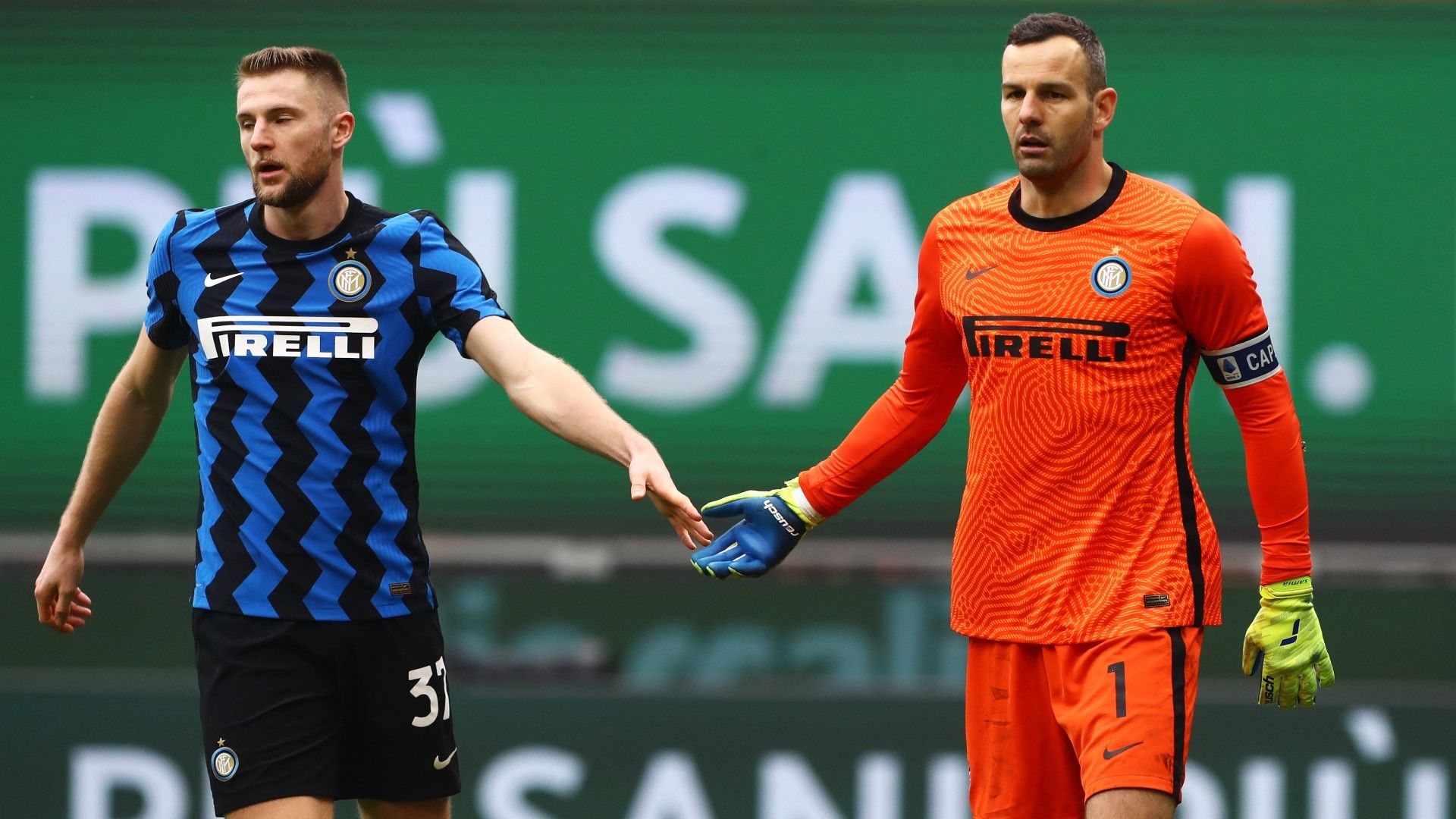 Samir Handanovic Milan Skriniar Milan Inter 21022021