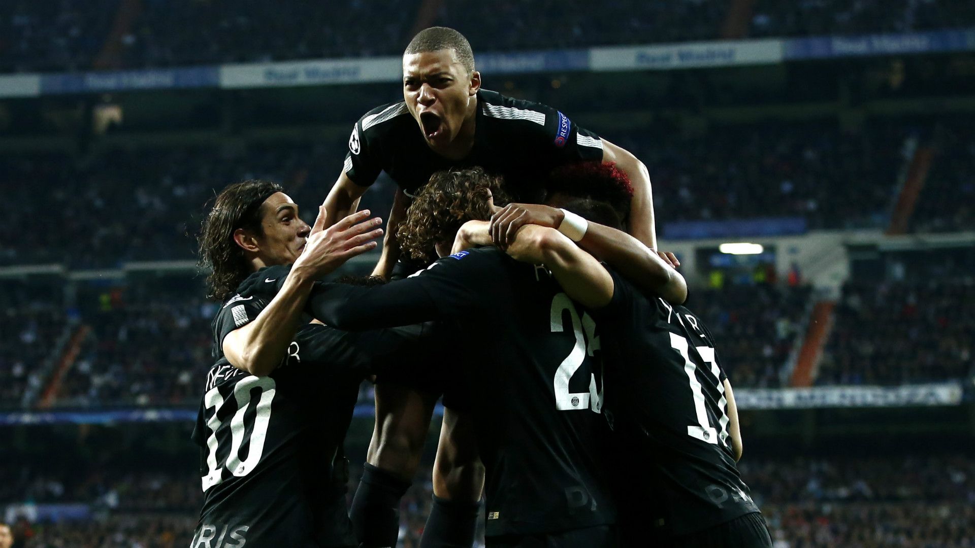 PSG Paris Saint-Germain celebrate