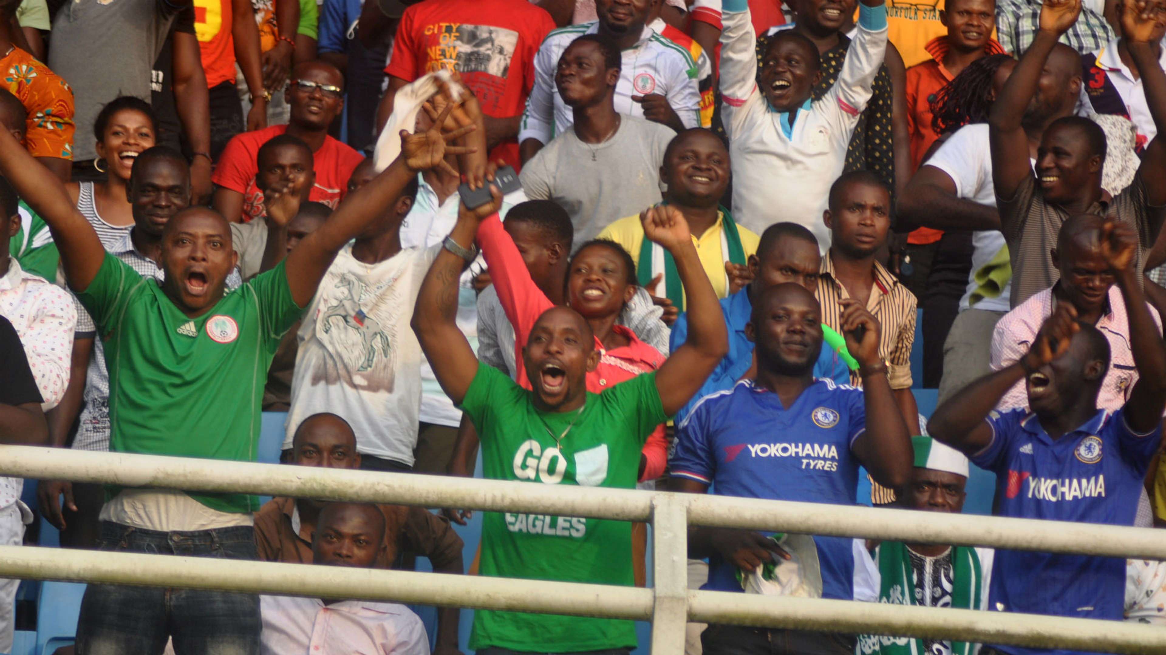 Nigeria fans jubilate after goal