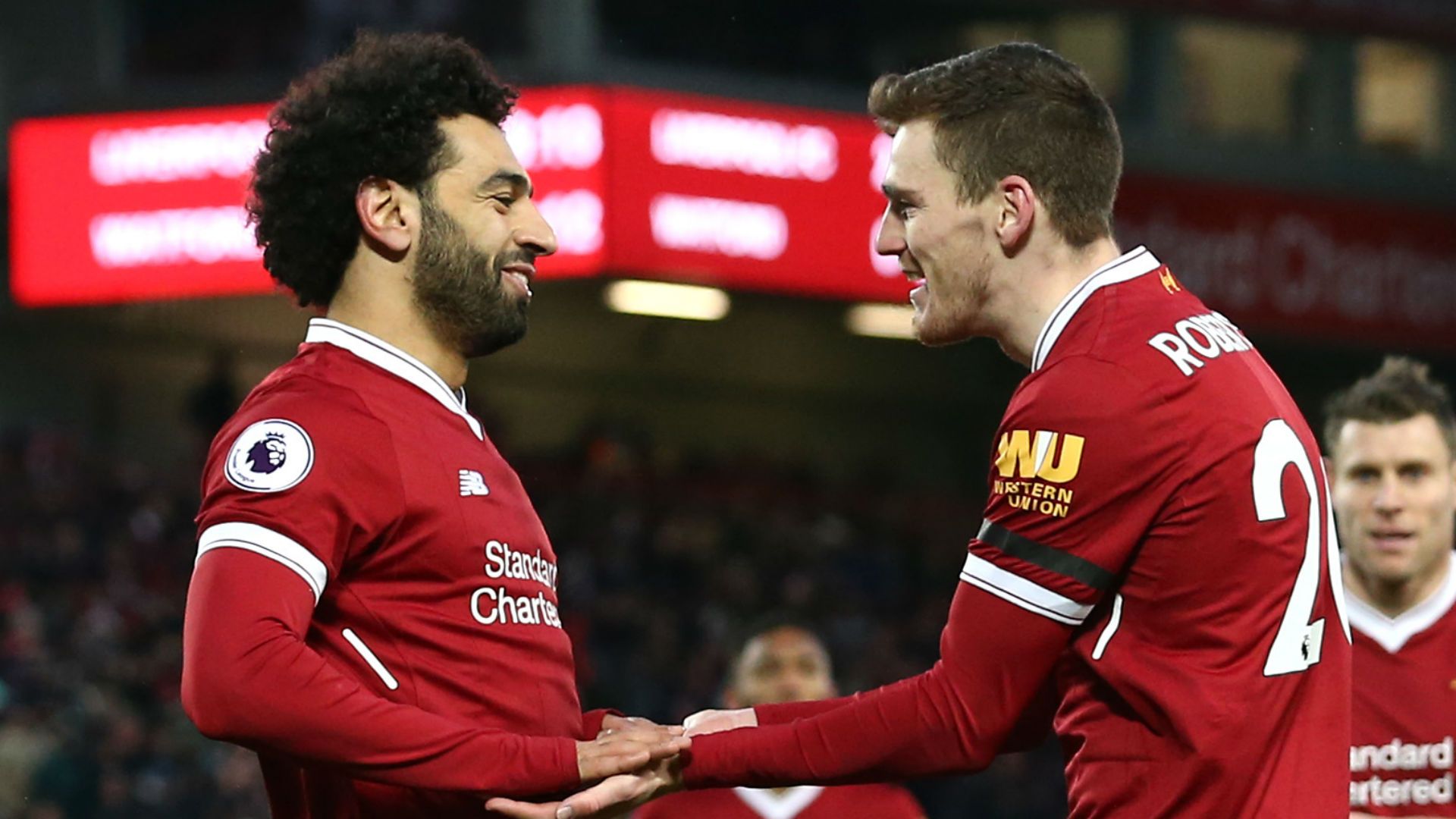 Mohamed Salah Andy Robertson Liverpool