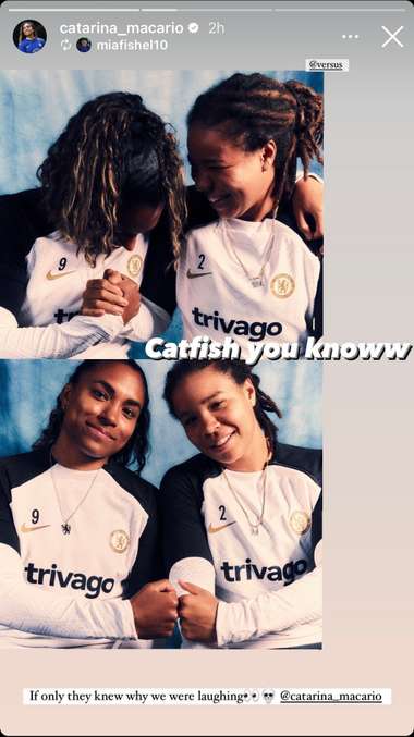 Catarina Macario, Mia Fishel Instagram post Chelsea 2023