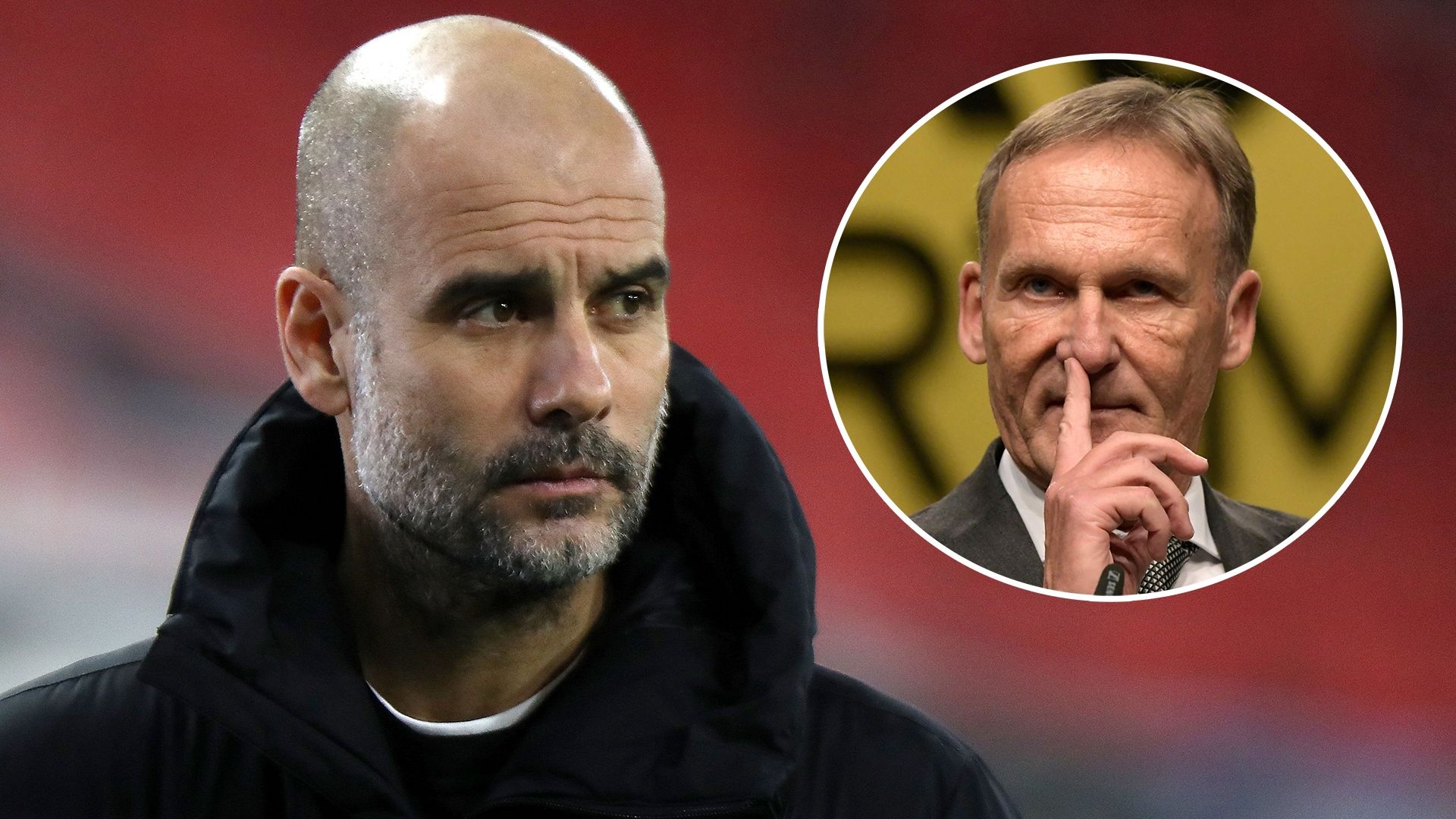 Pep Guardiola Hans-Joachim Watzke Man City Dortmund 2020-21