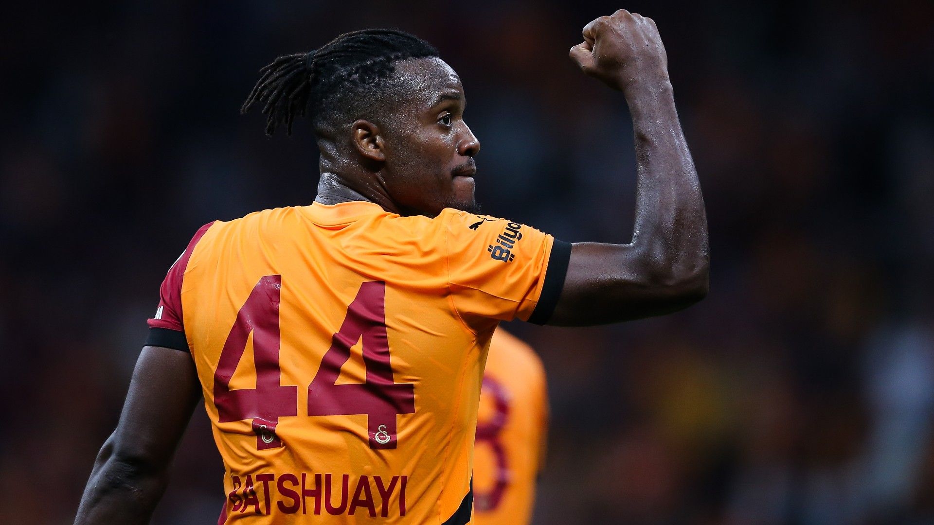 Michy Batshuayi celebrates after scoring his team's third goal 