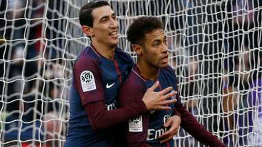 Angel Di Maria Neymar PSG Strasbourg Ligue 1 17022018