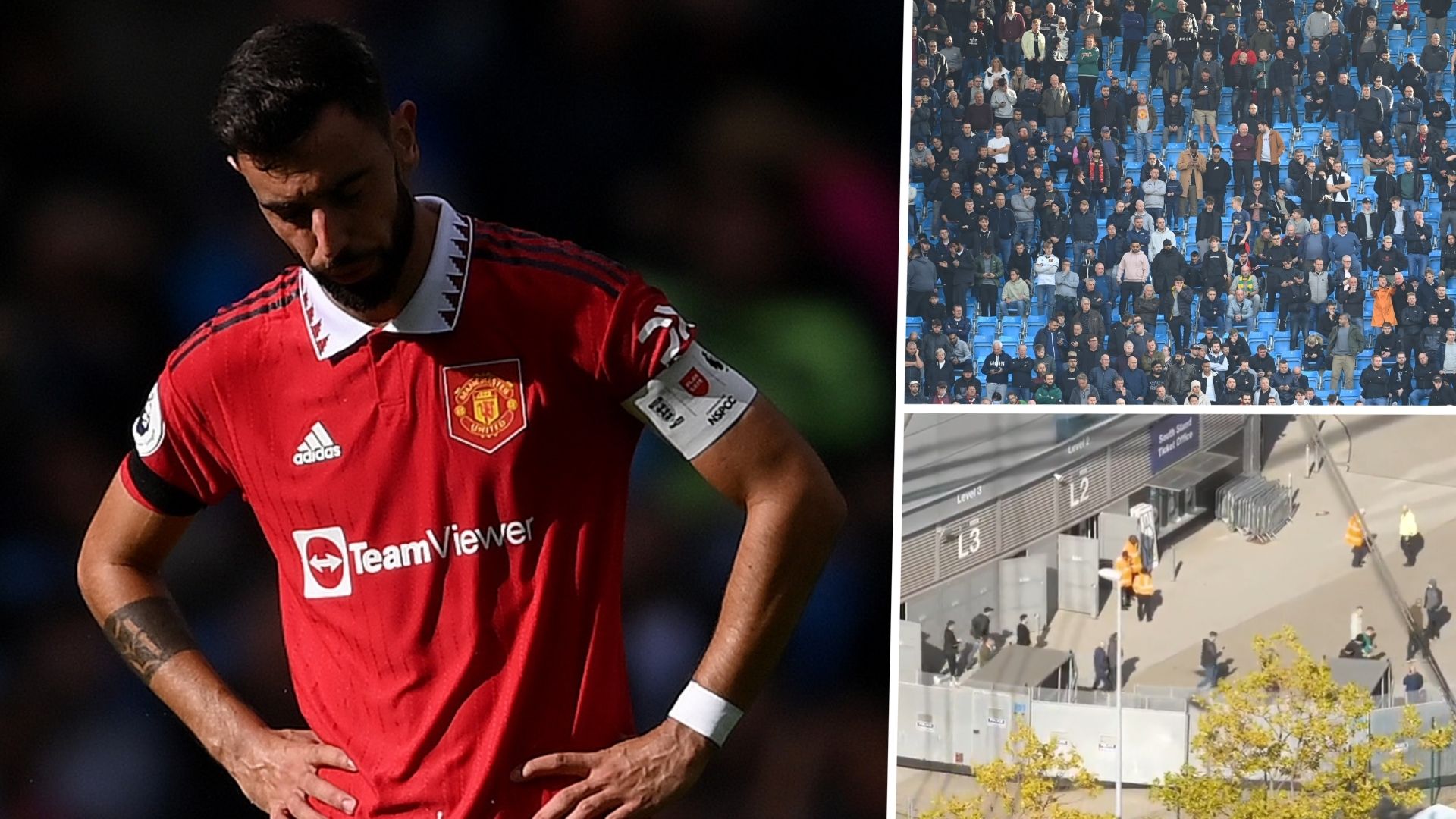 Manchester United fans Etihad Stadium derby City