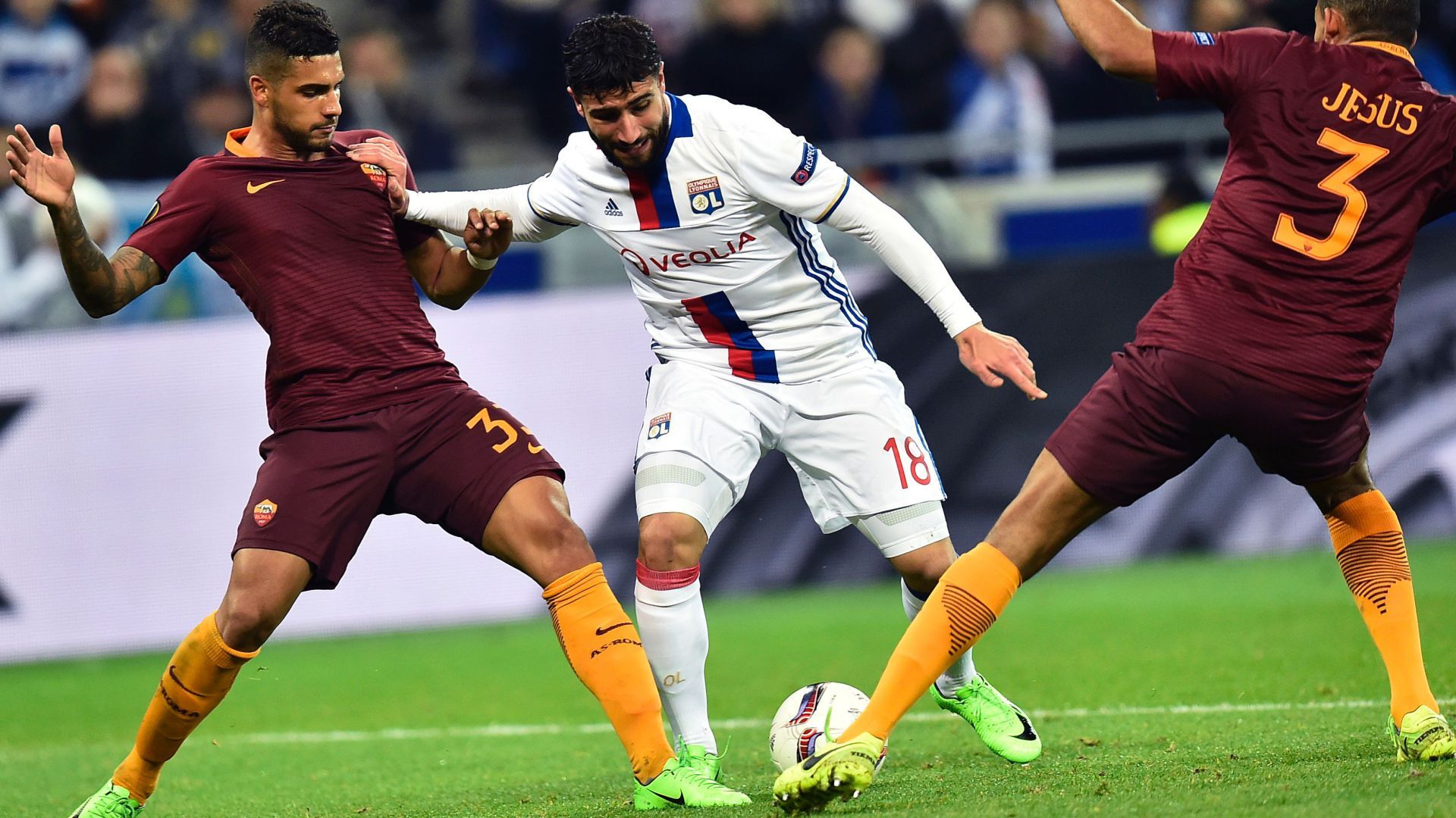 Nabil Fekir Lyon Roma Europa League