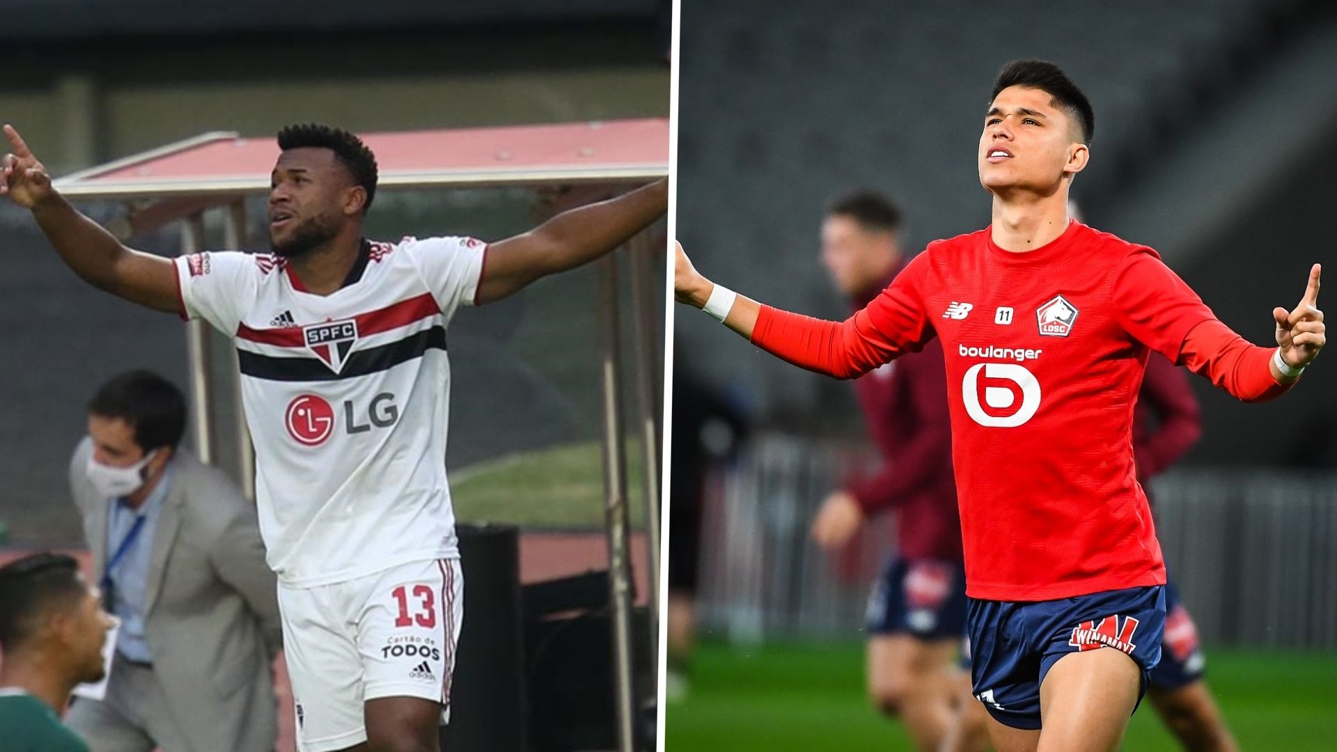 Luan, São Paulo, e Luiz Araújo, Lille - Paulistão e Ligue 1 2021