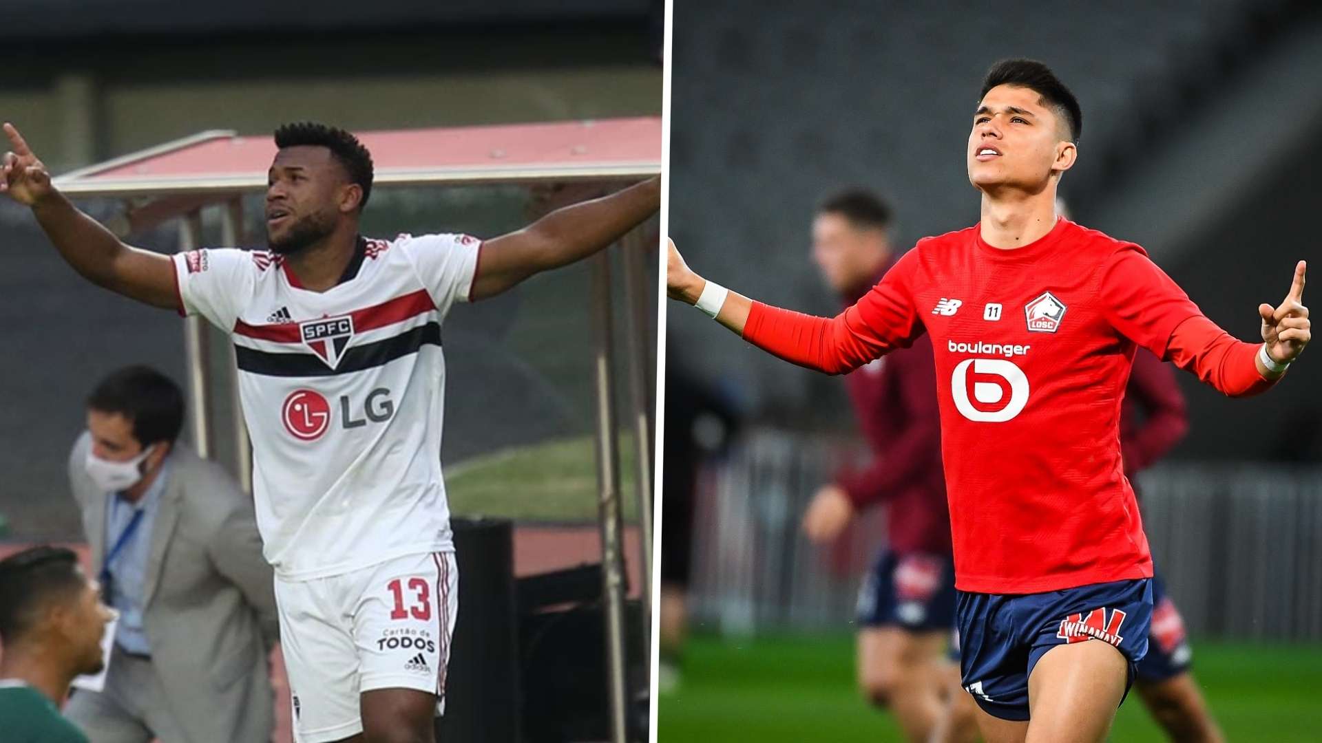 Luan, São Paulo, e Luiz Araújo, Lille - Paulistão e Ligue 1 2021