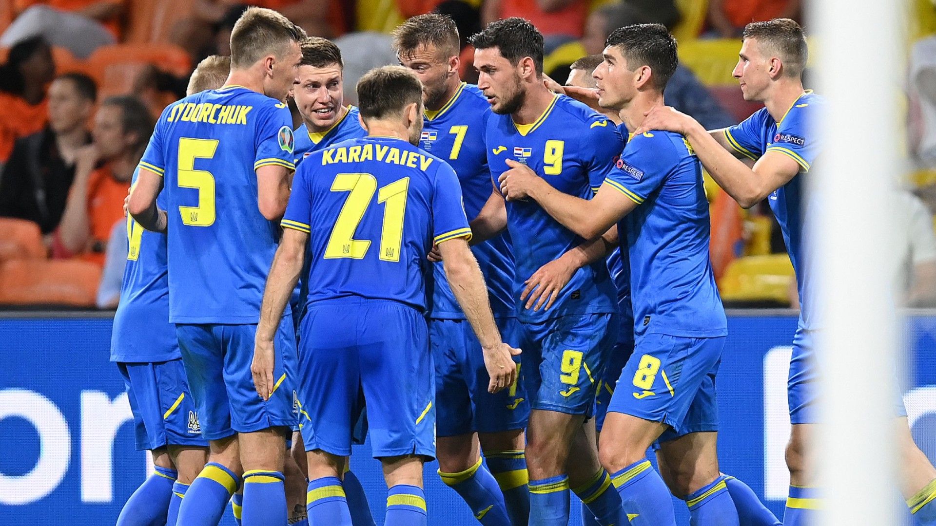 Ukraine celebrate Euro 2020