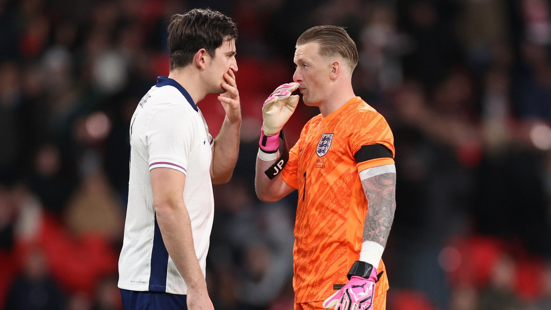 Harry Maguire Jordan Pickford England 2024