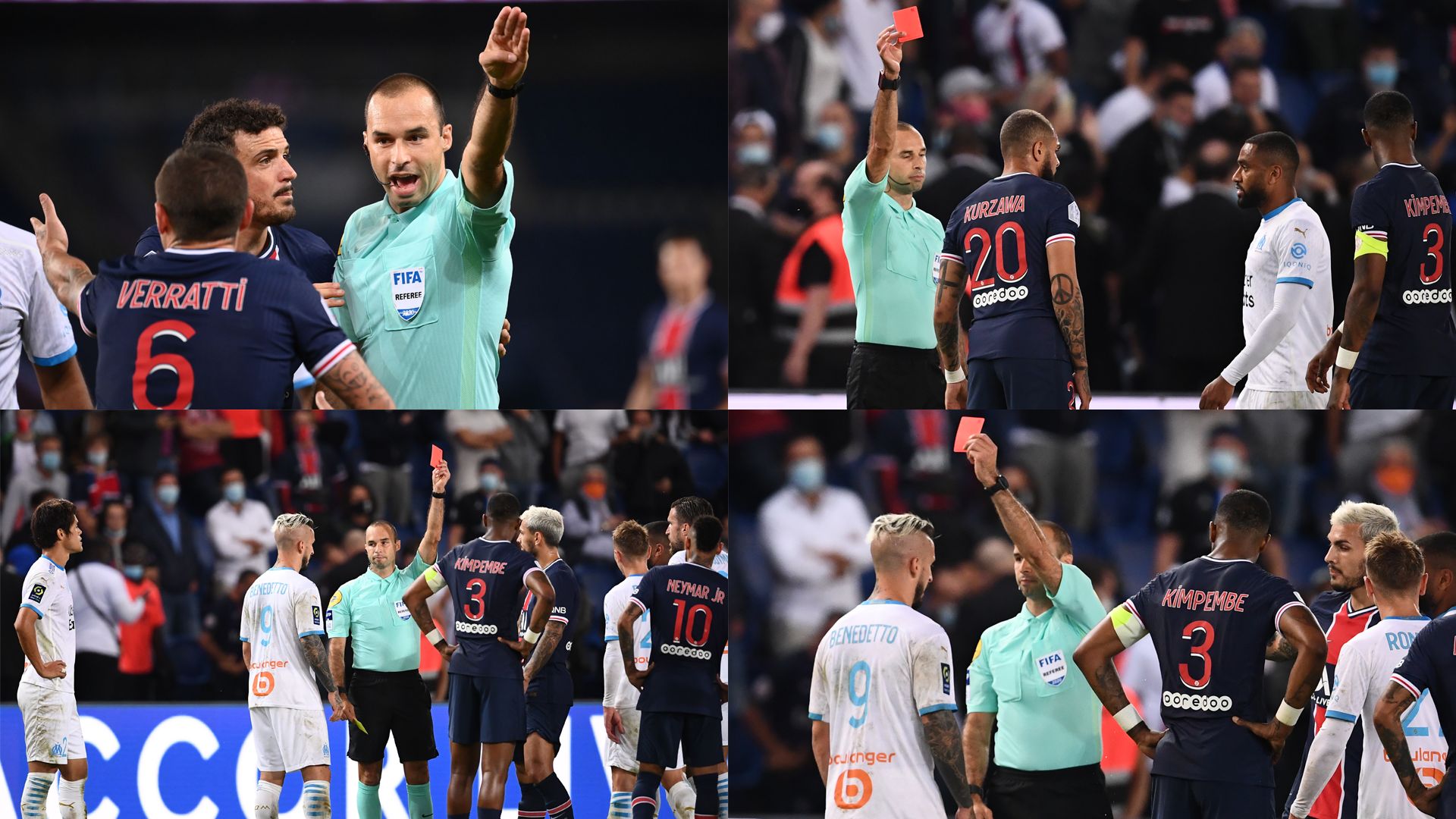 Red Card PSG Marseille Clash rote Karte Cards Karten
