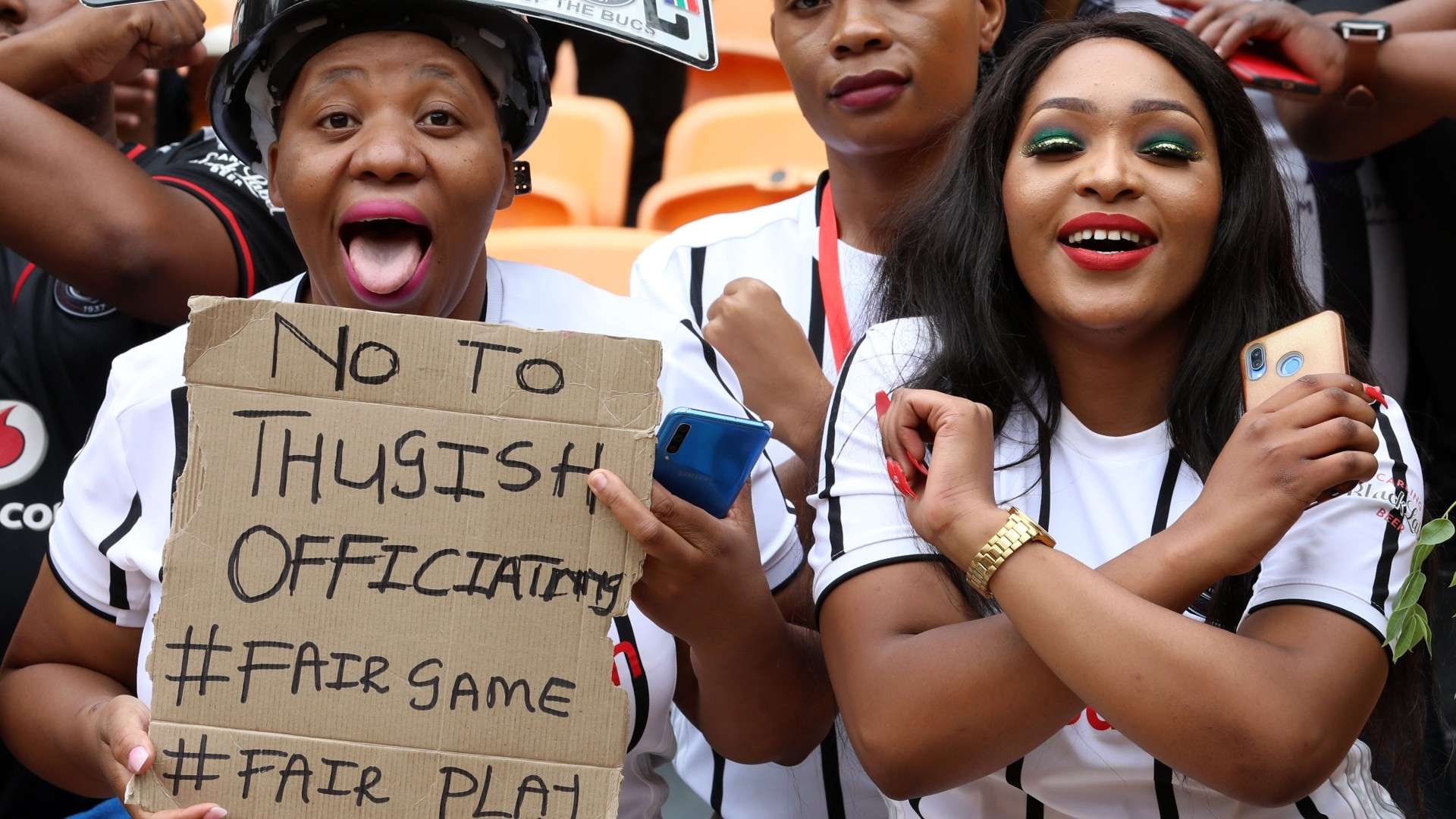 Pirates fans during the Absa Premiership match between Orlando Pirates.