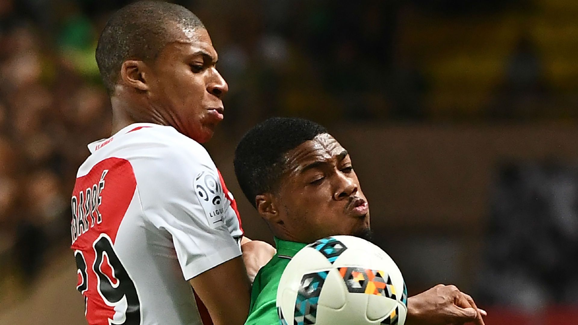 Pierre-Yves Polomat Kylian Mbappe AS Monaco Saint-Etienne Ligue 1 17052017