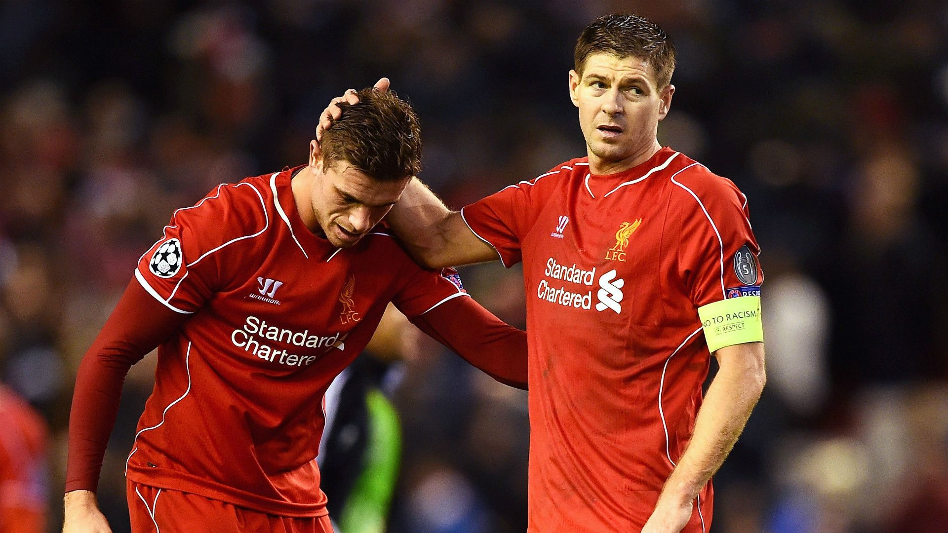 Jordan Henderson Steven Gerrard Liverpool 09122014