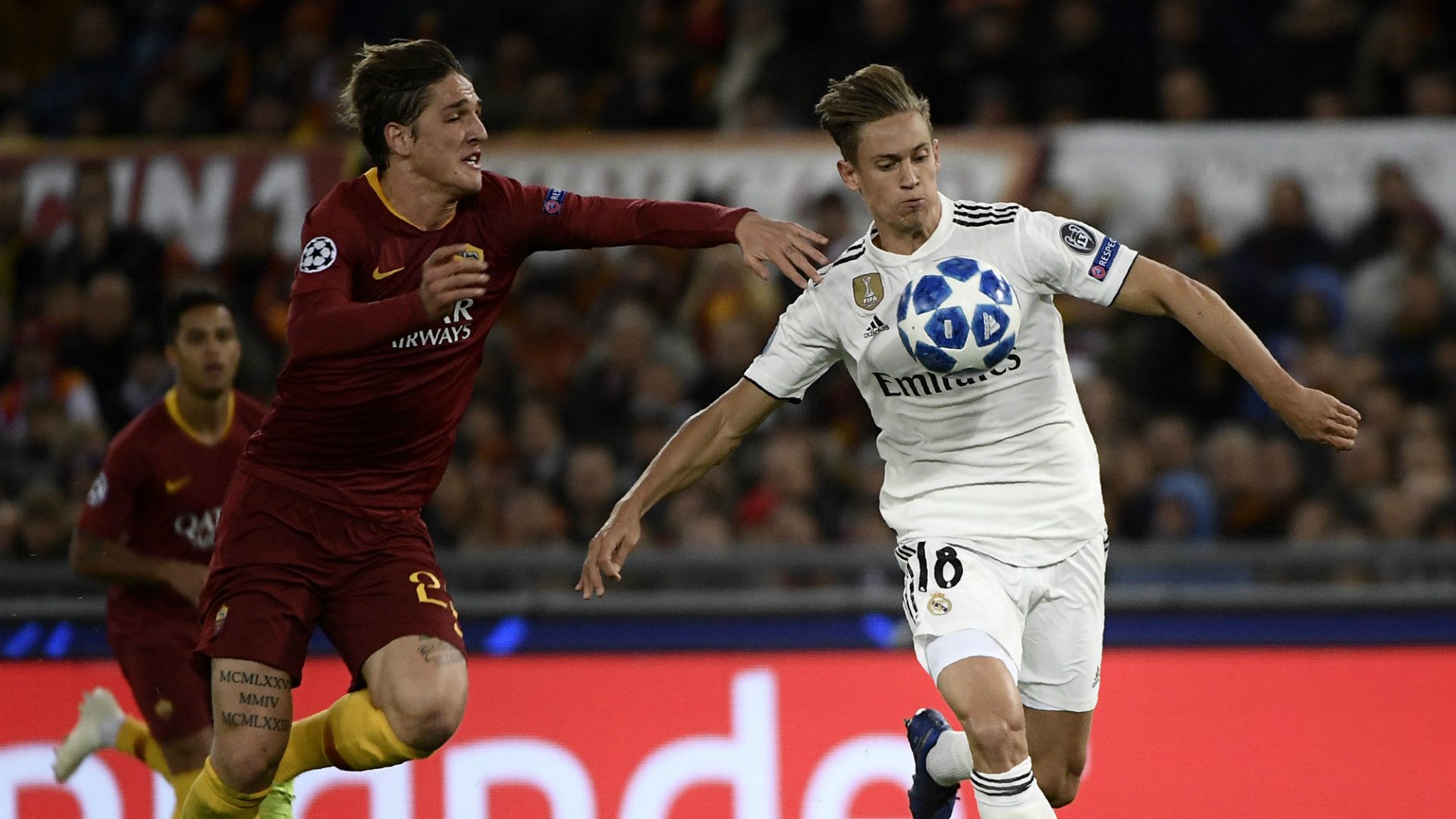 Marcos Llorente Nicolò Zaniolo Roma Real Madrid Champions League