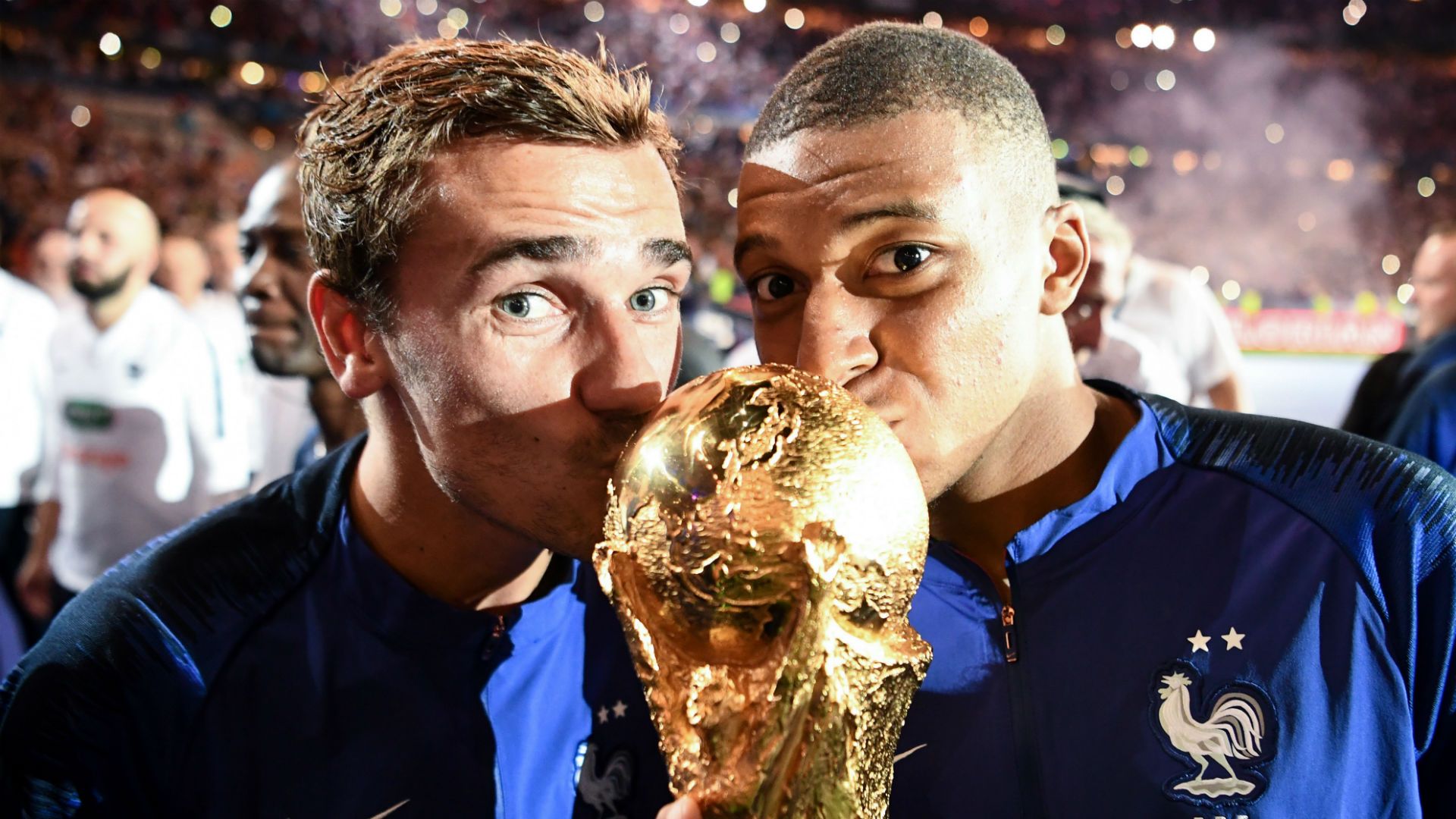 Kylian Mbappe Antoine Griezmann France celebrations