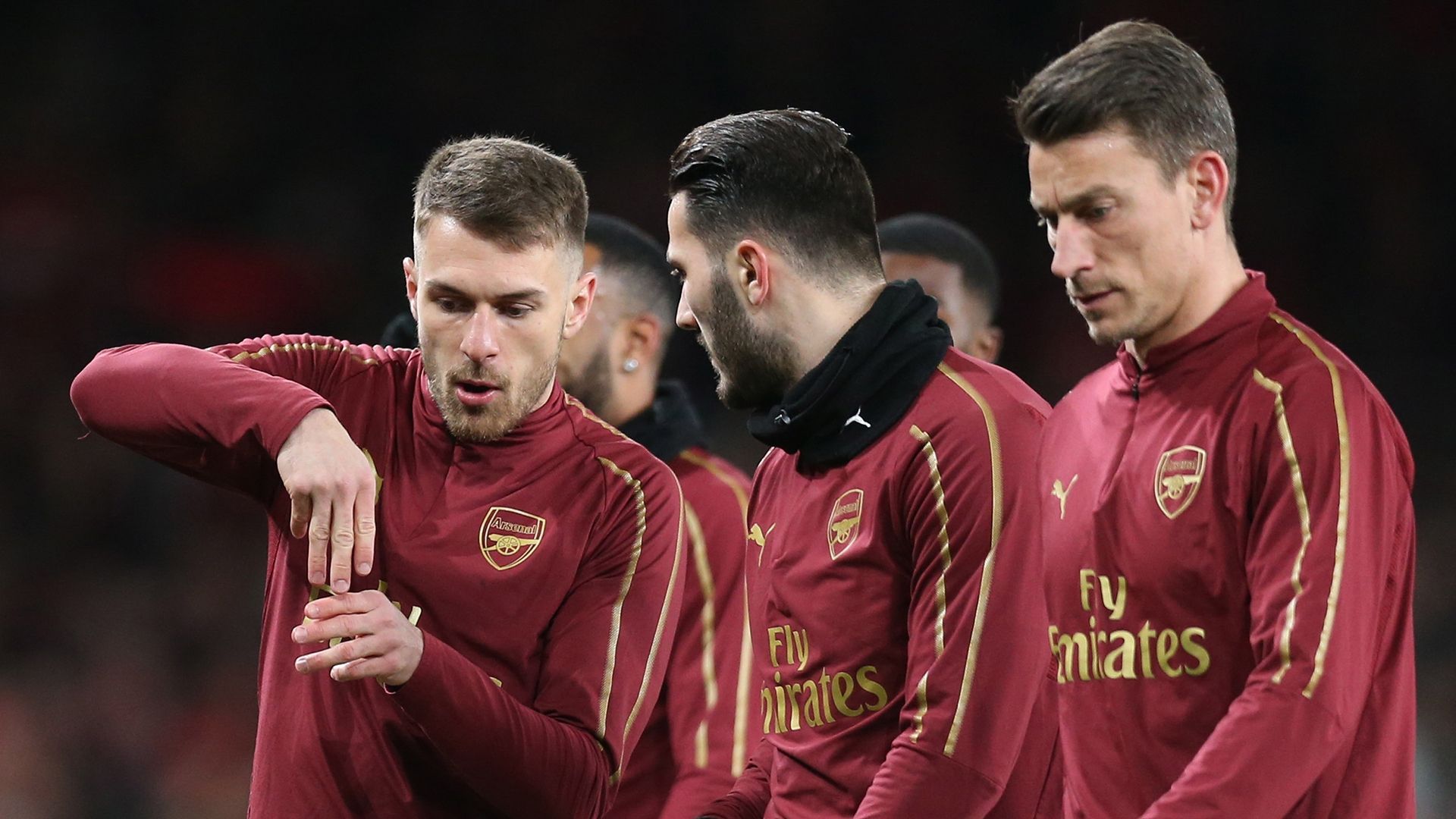 Aaron Ramsey Sead Kolasinac Laurent Koscielny Arsenal