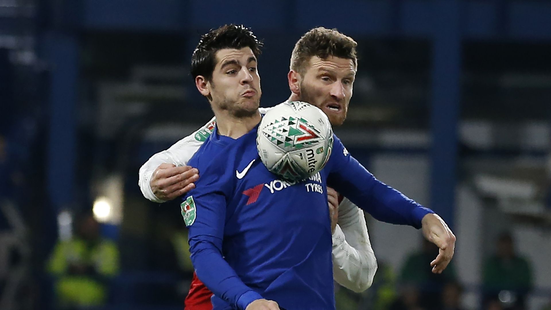 Morata Mustafi Arsenal Chelsea Carabao Cup 01102017