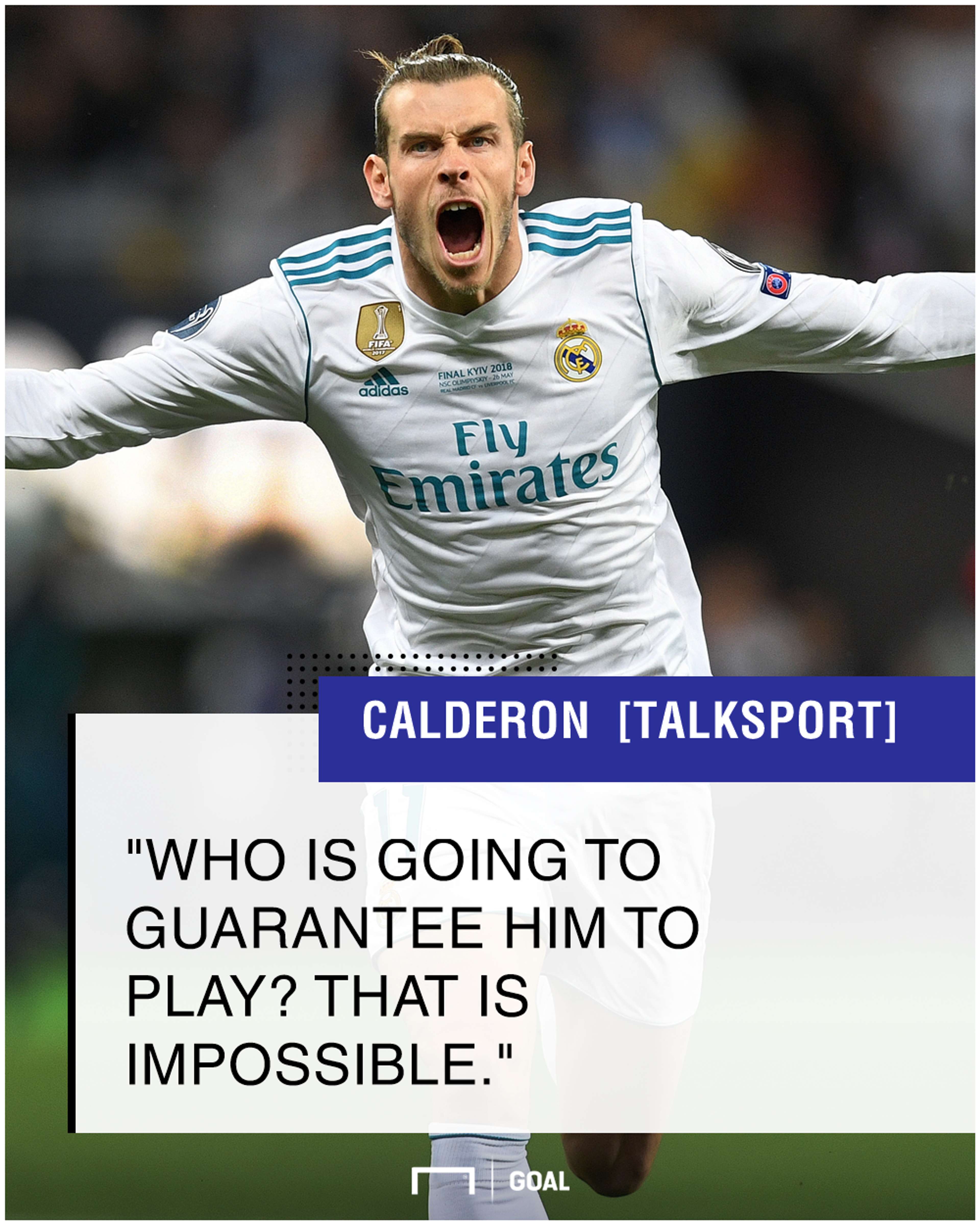 Gareth Bale Real Madrid can't guarantee games Ramon Calderon