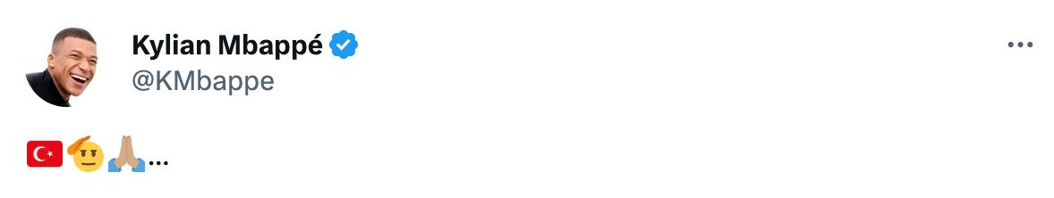 Mbappe turkey tweet
