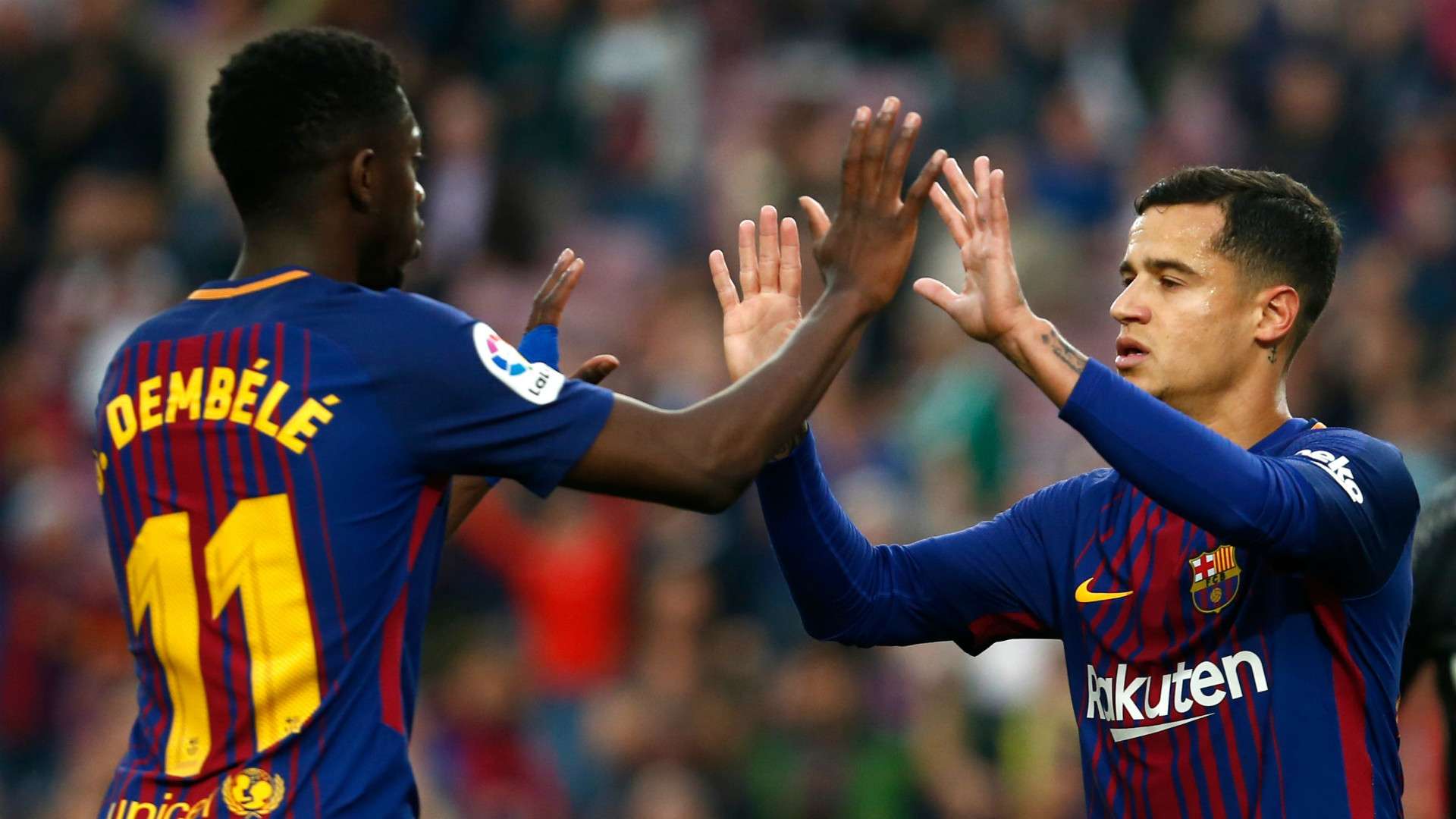 Ousmane Dembele Philippe Coutinho Barcelona 2017-18