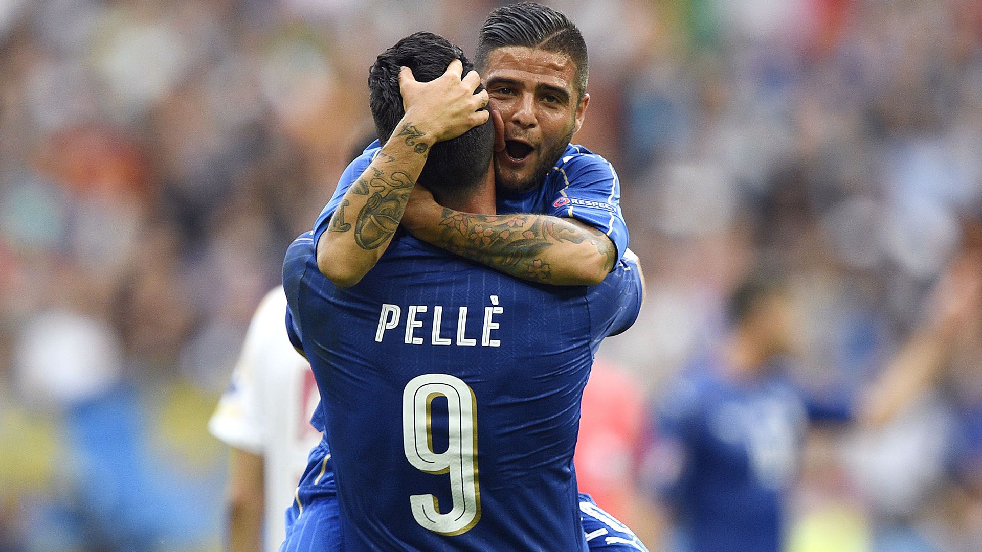 Pellè Insigne Italy Spain Euro 2016