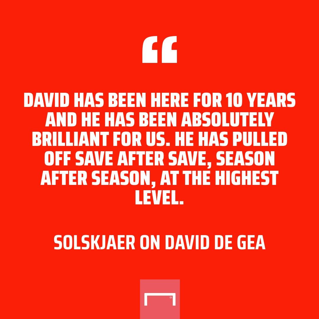 GFX Solskjaer on De Gea