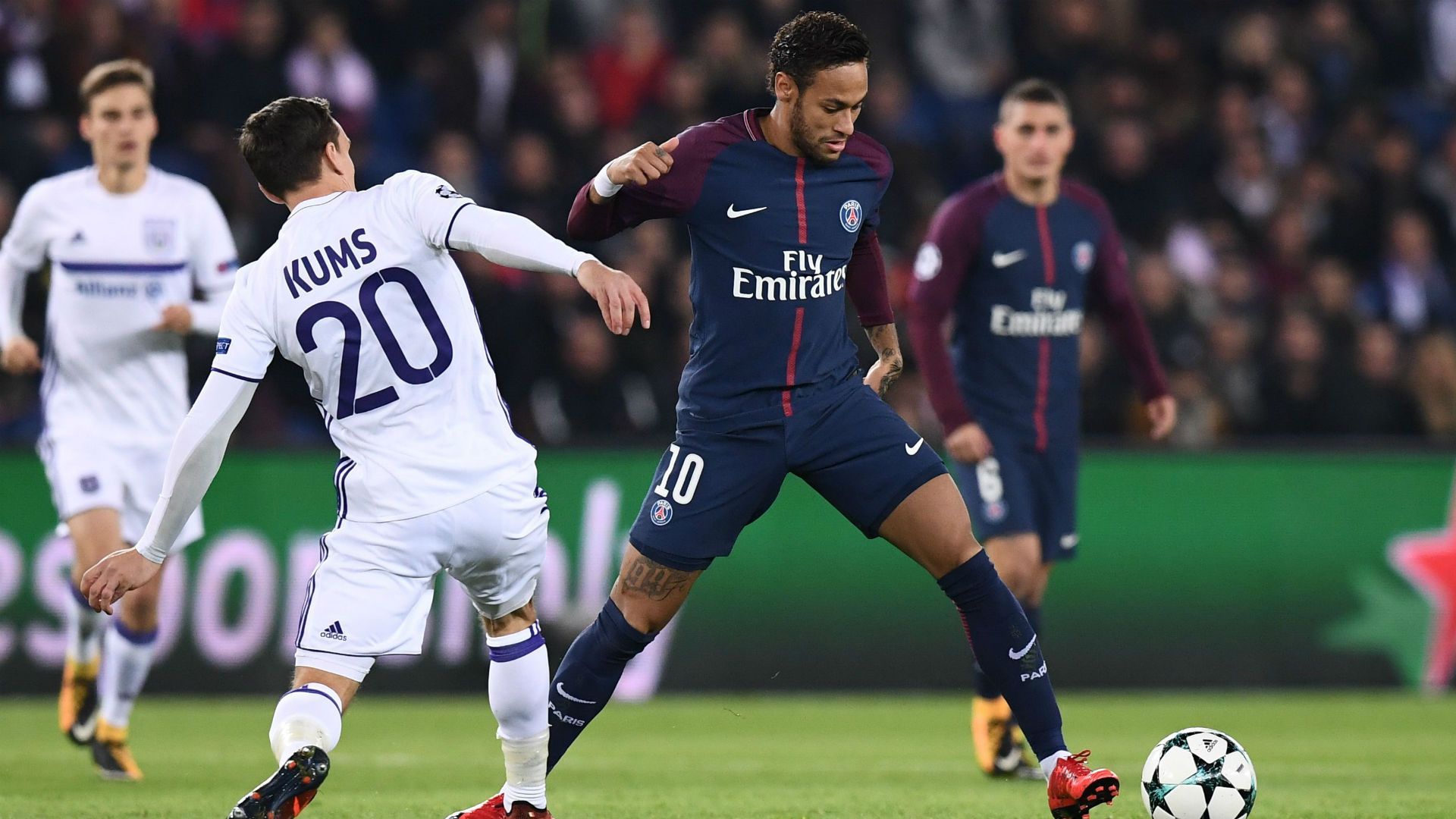 Neymar PSG Anderlecht Champions League 31102017