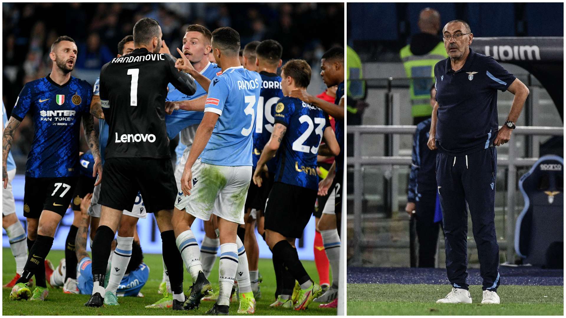 Handanovic Sarri Lazio Inter