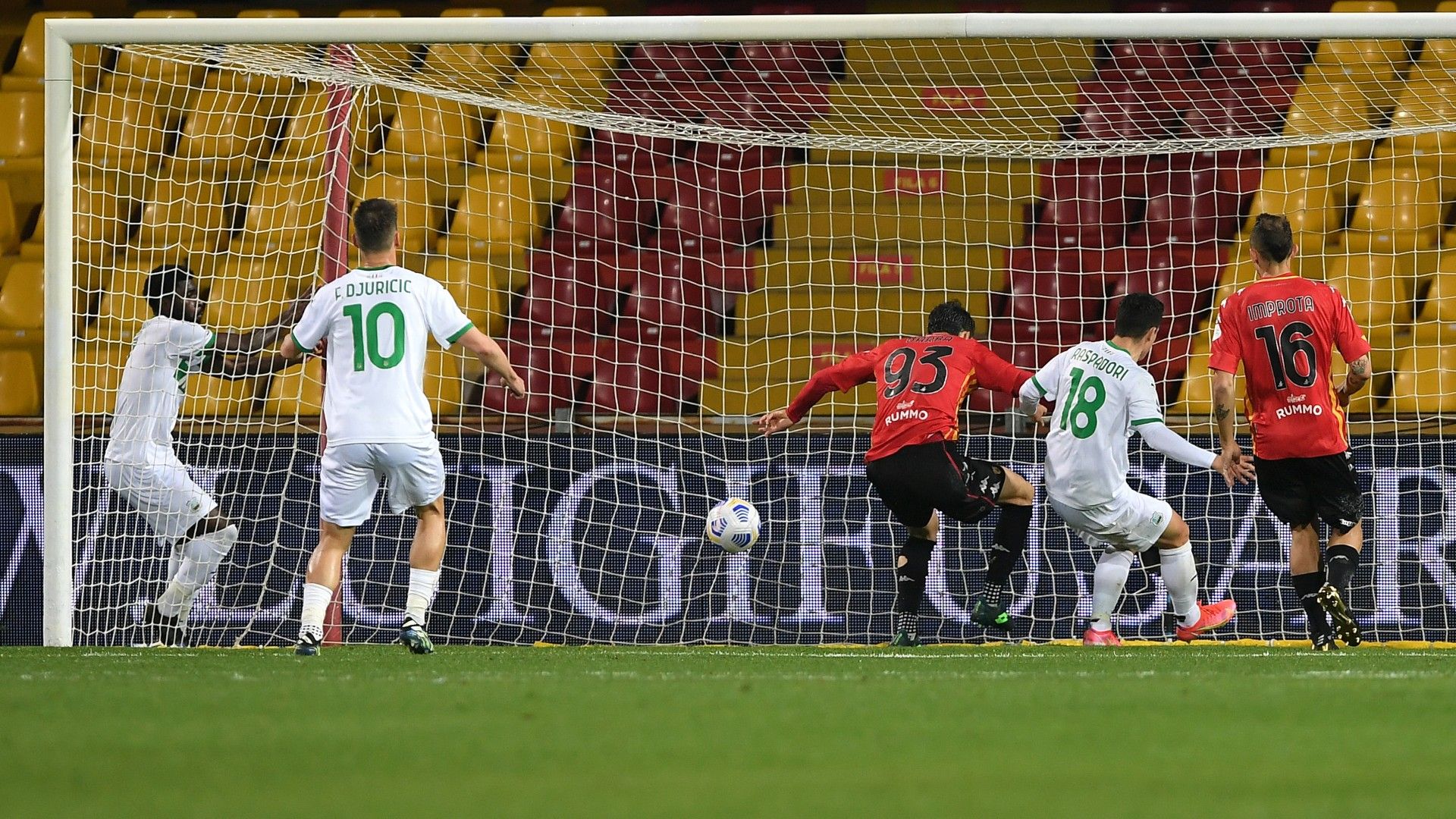 Benevento Sassuolo Barba own goal