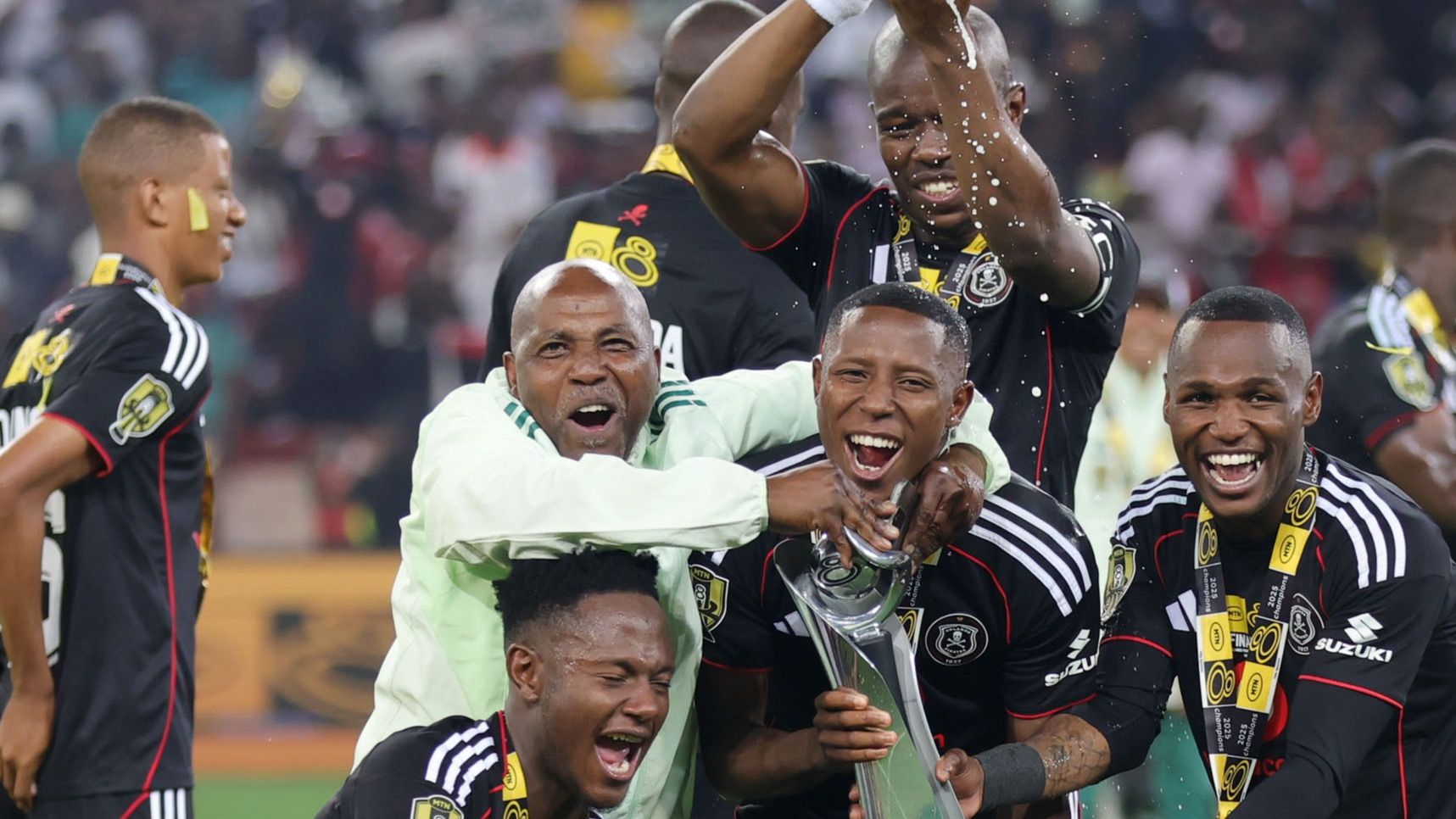 Orlando Pirates celebrate MTN8 win