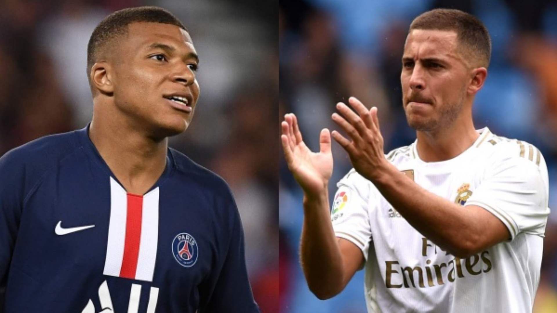 Kylian MBappe PSG Eden Hazard Real Madrid