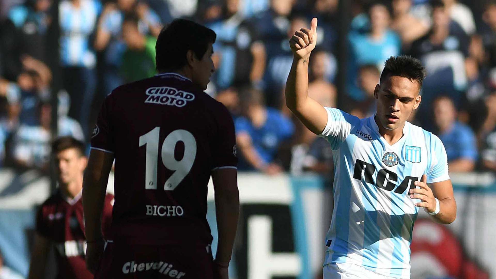 Racing Lanus Primera Division Lautaro Martinez 12032017