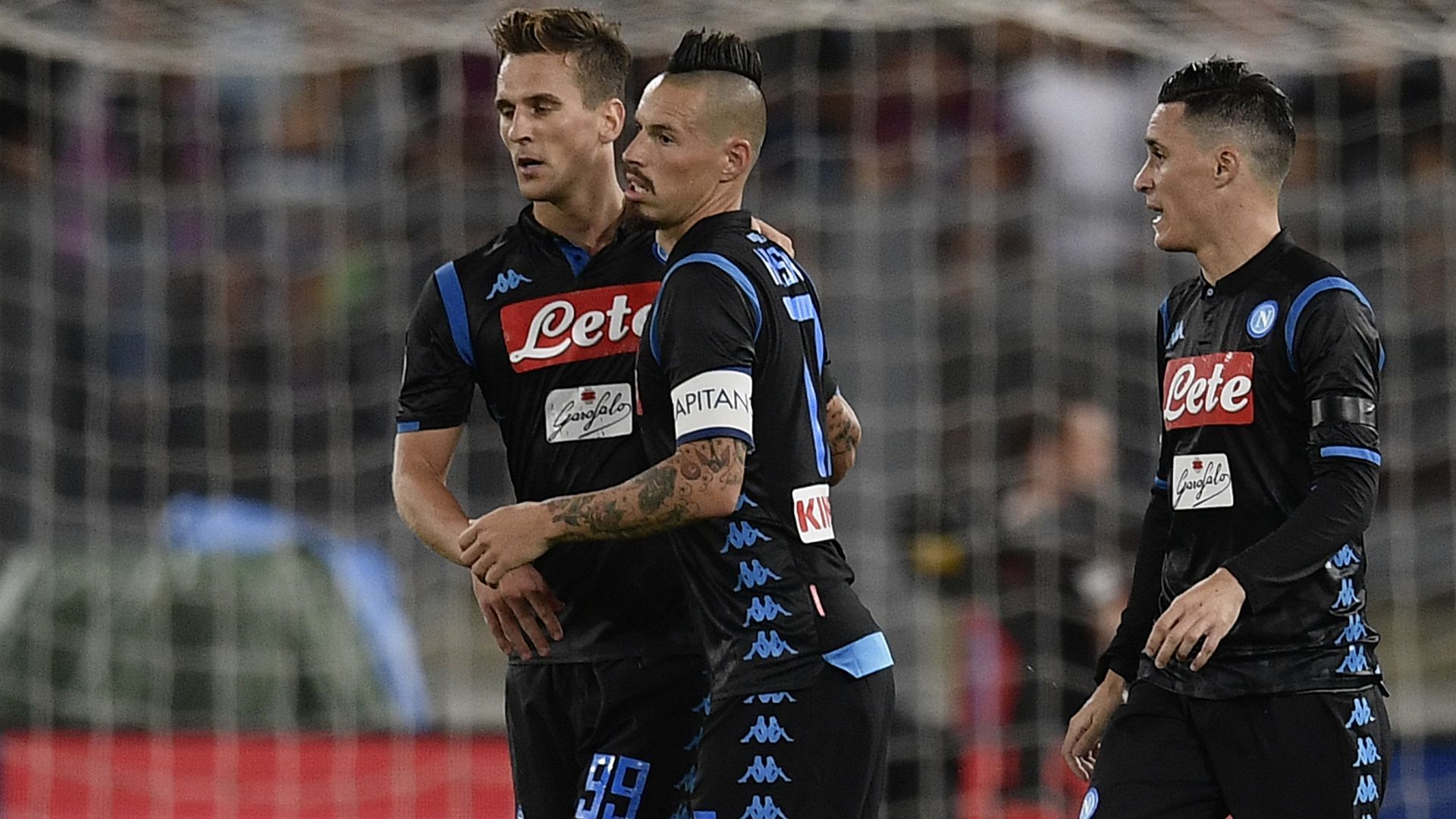 Arkadiusz Milik Marek Hamsik Josè Callejon Napoli