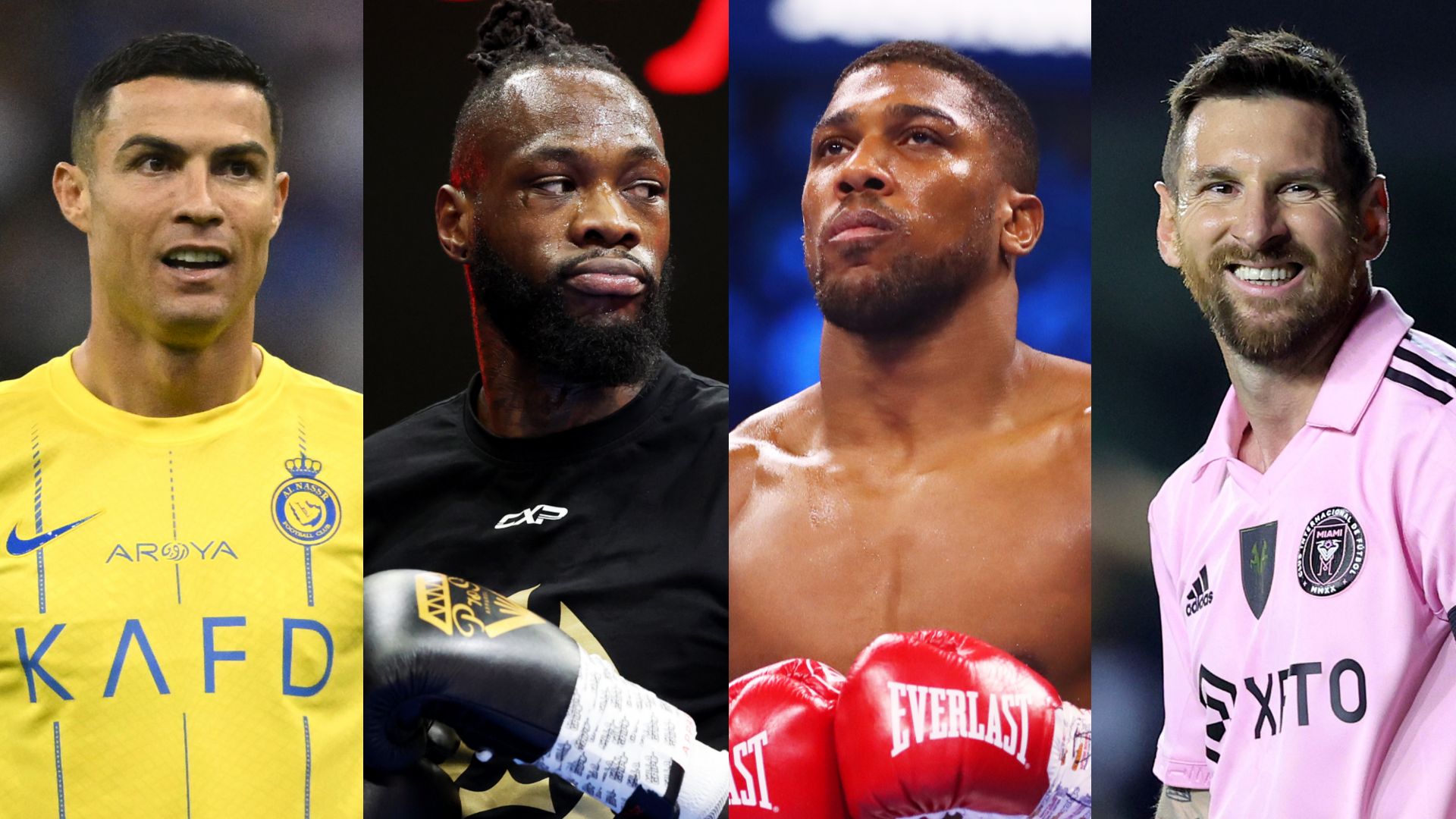 Cristiano Ronaldo Deontay Wilder Anthony Joshua Lionel Messi