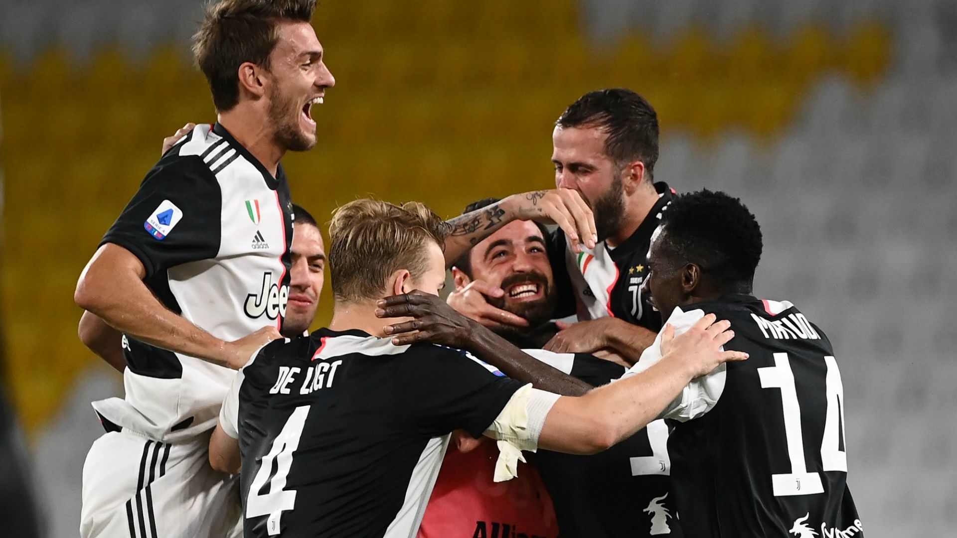 Juventus celebrating Scudetto