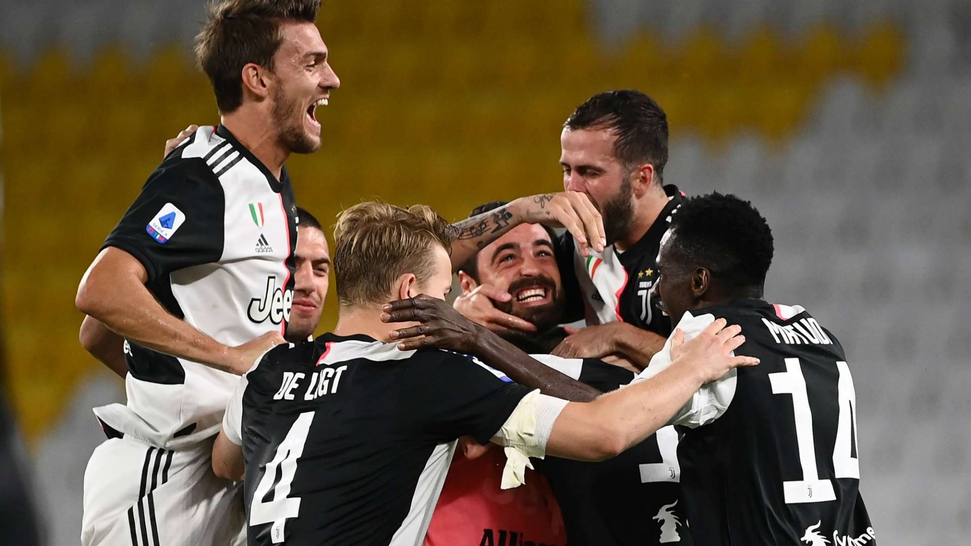 Juventus celebrating Scudetto