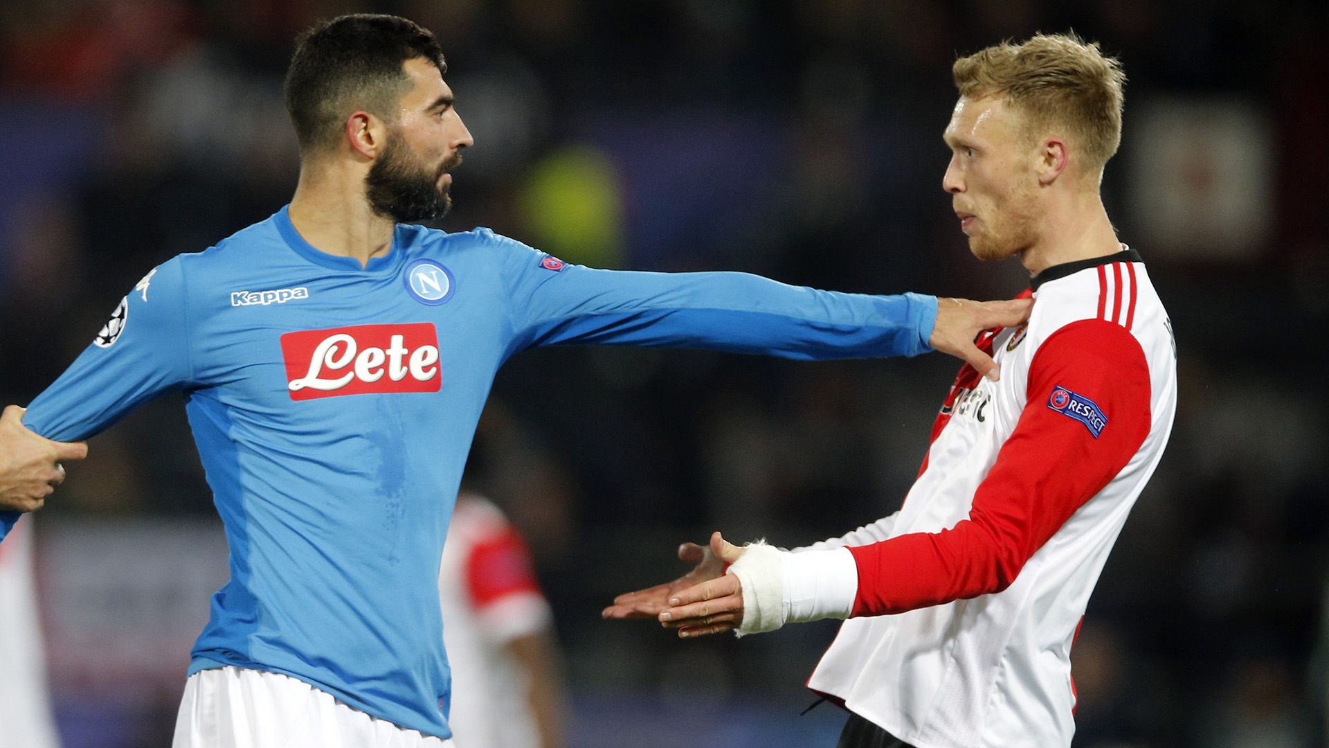 Raul Albiol Feyenoord Napoli Champions League