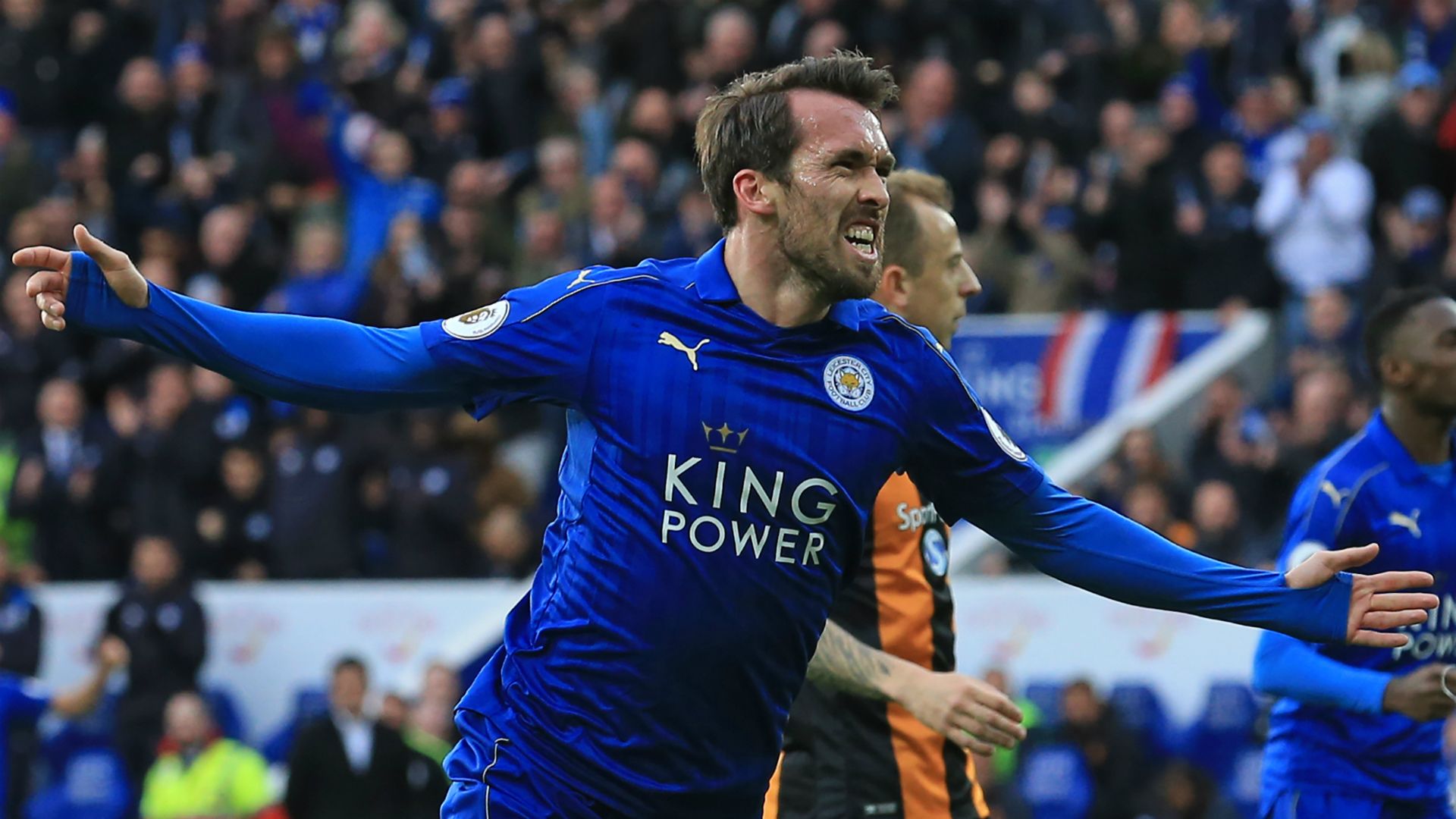 Christian Fuchs Leicester City Hull City 04032017