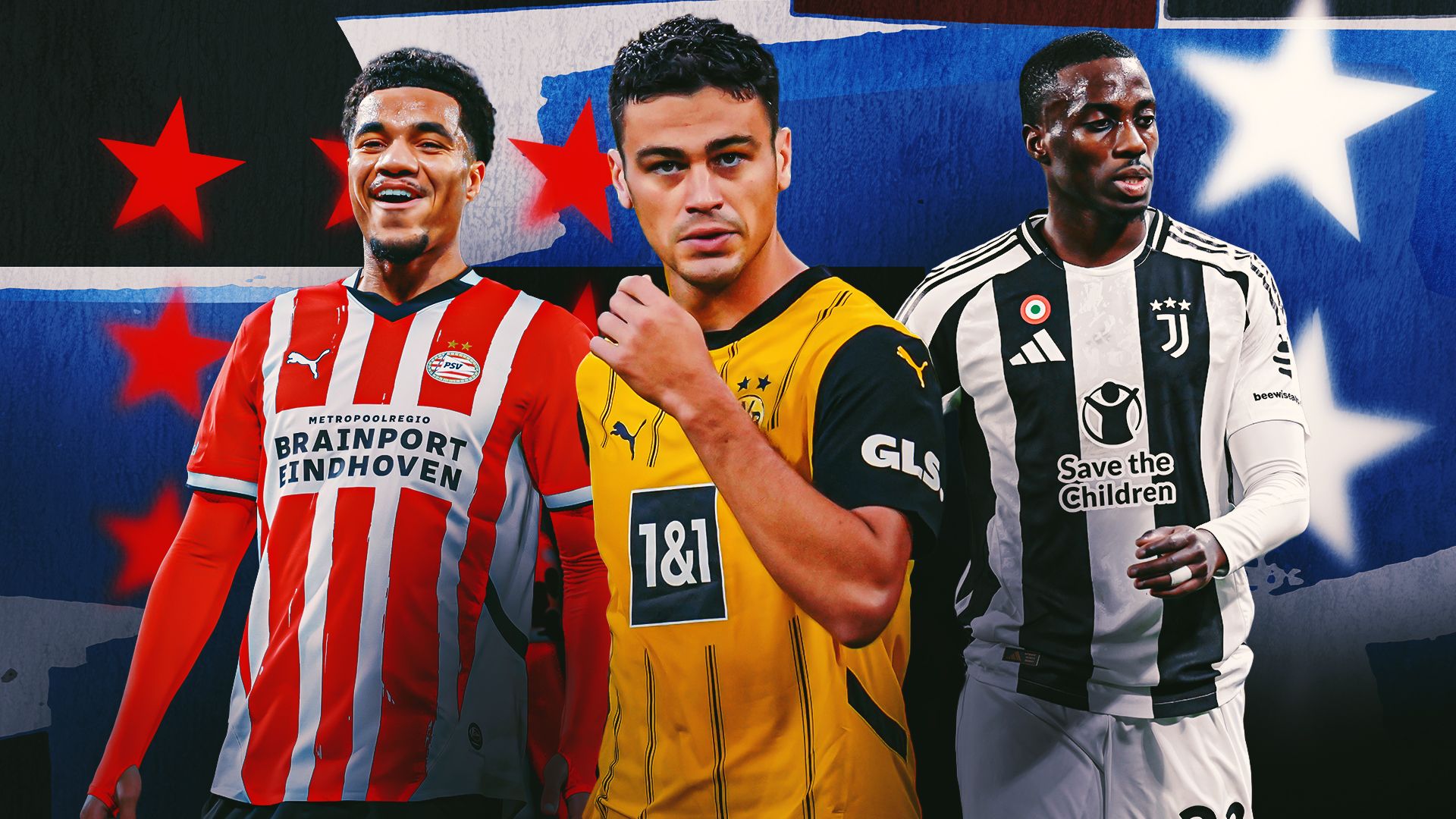 Gio Reyna, Tim Weah, Malik Tillman 