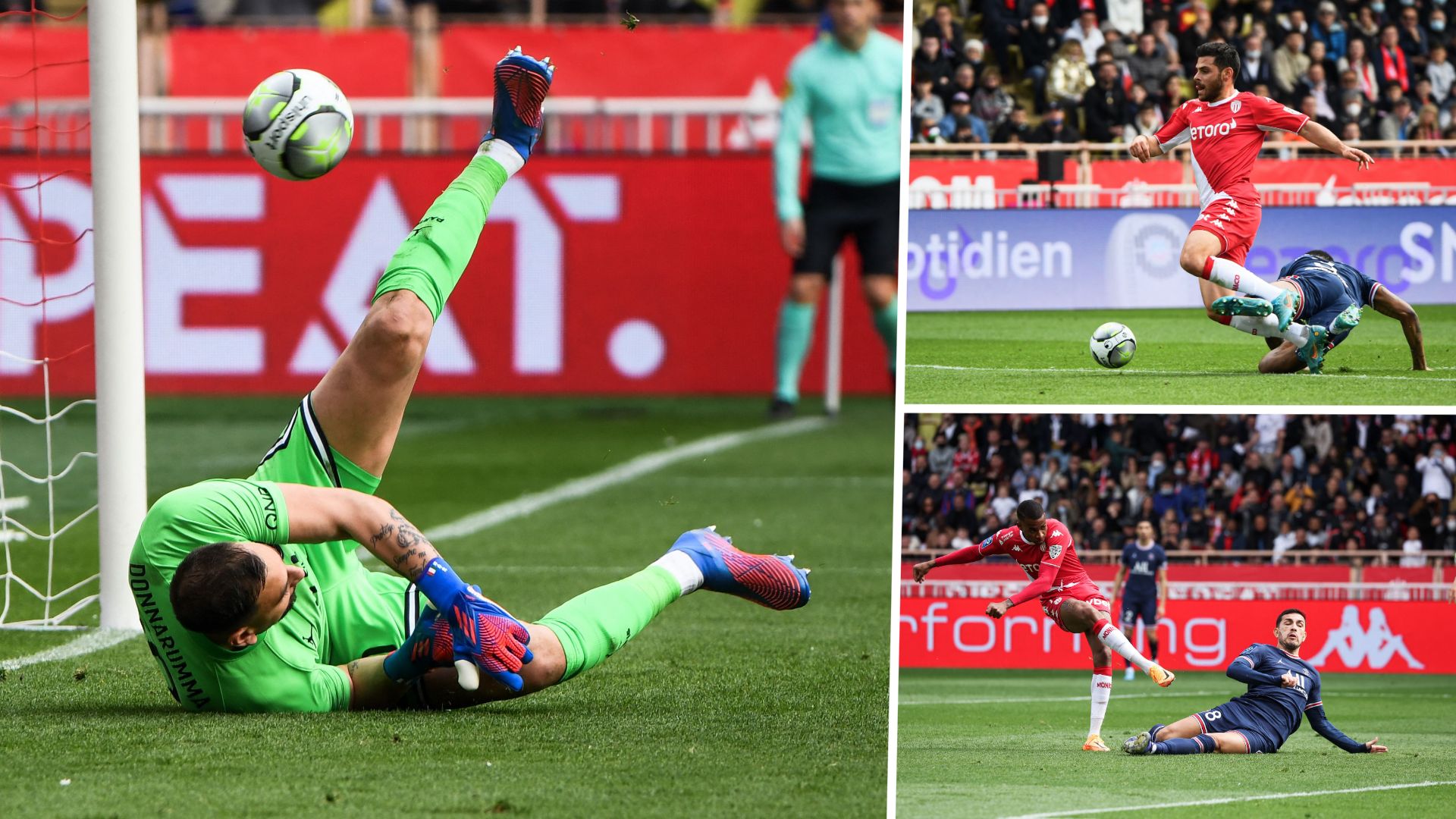 Ligue 1 Monaco PSG Donnarumma Kimpembe Paredes