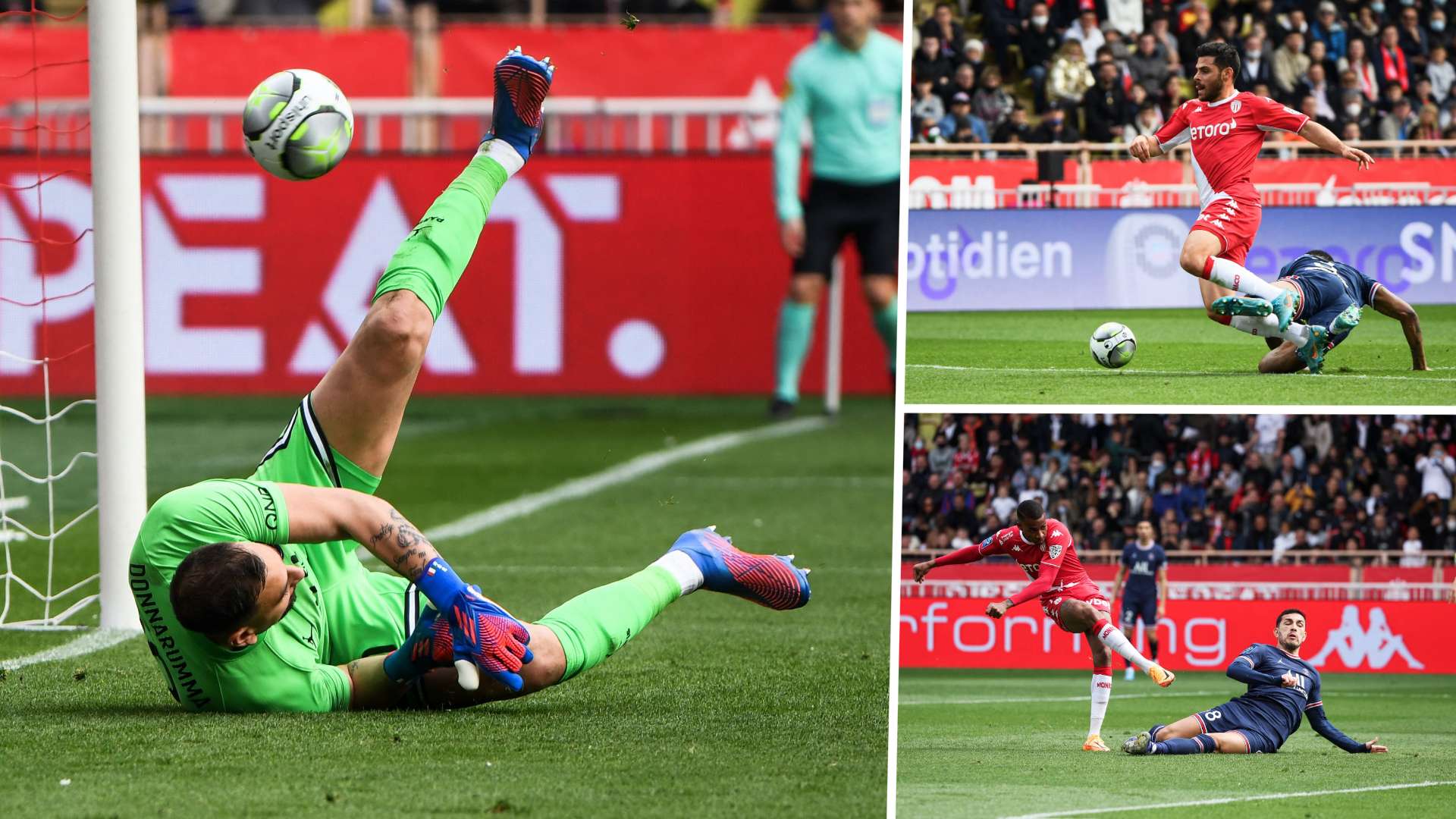 Ligue 1 Monaco PSG Donnarumma Kimpembe Paredes